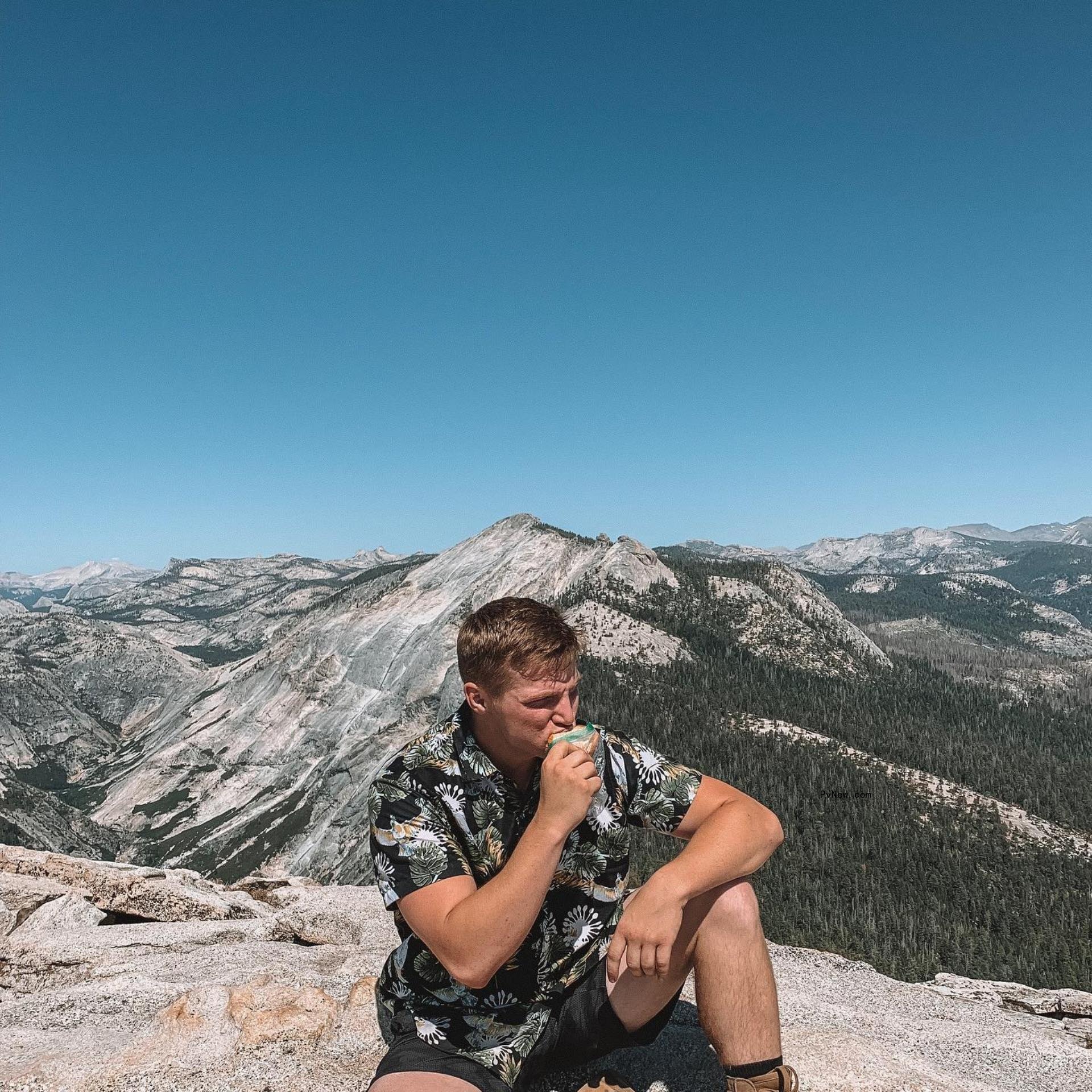 Garrison Brown on a mountain.