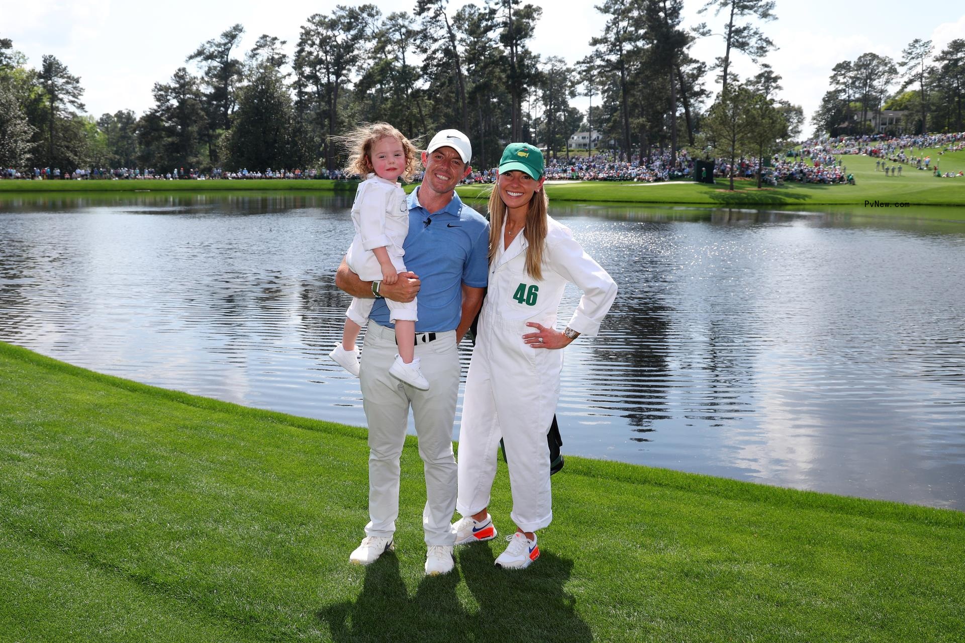 Rory McIlroy, Erica Stoll and their daughter, Poppy.