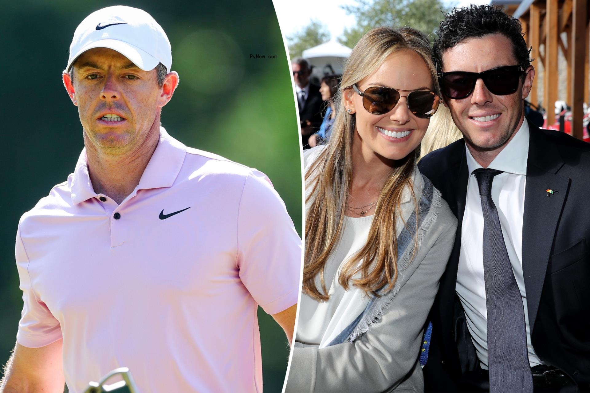 Rory McIlroy and Erica Stoll split image.