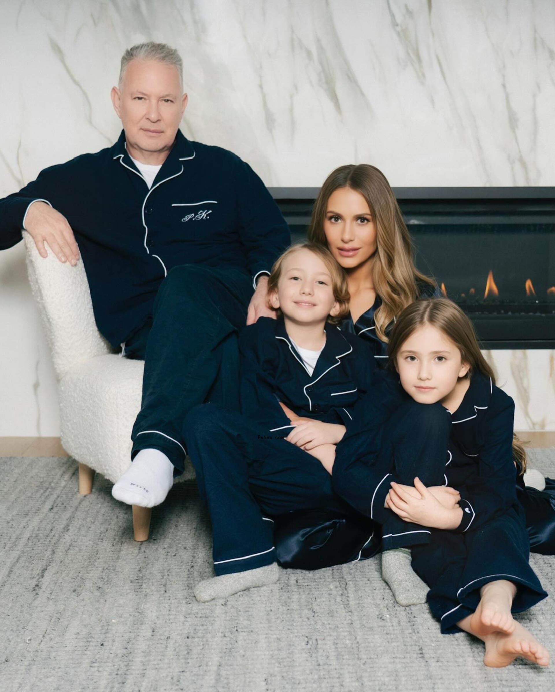 Dorit Kemsley and PK posing with their kids