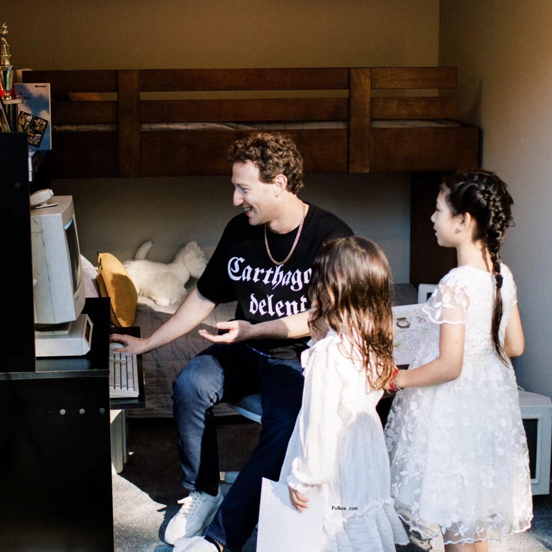 Mark Zuckerberg, Priscilla Chan and daughters