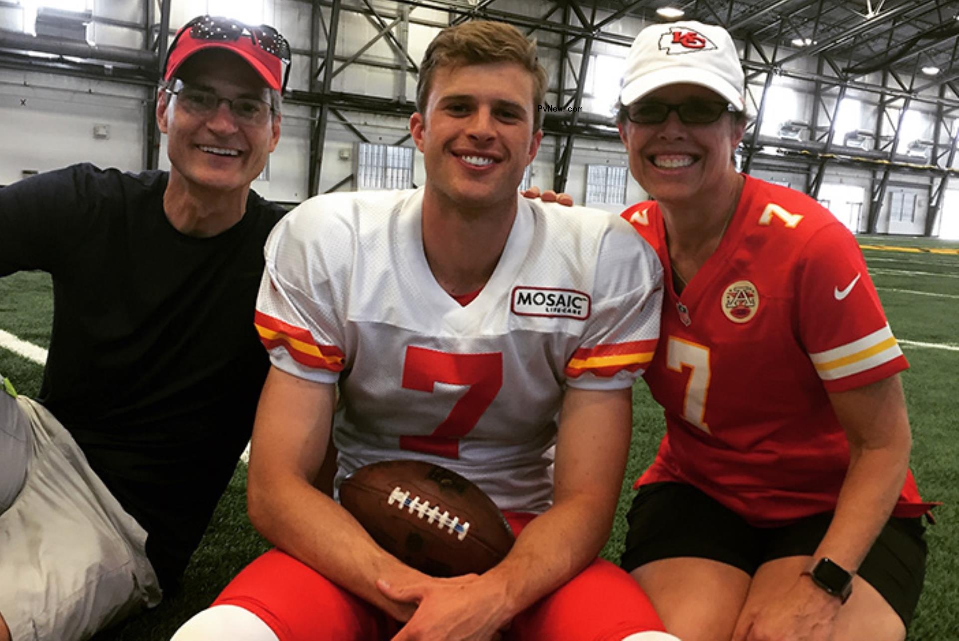 Harrison Butker and his mom, Elizabeth Keller Butker.