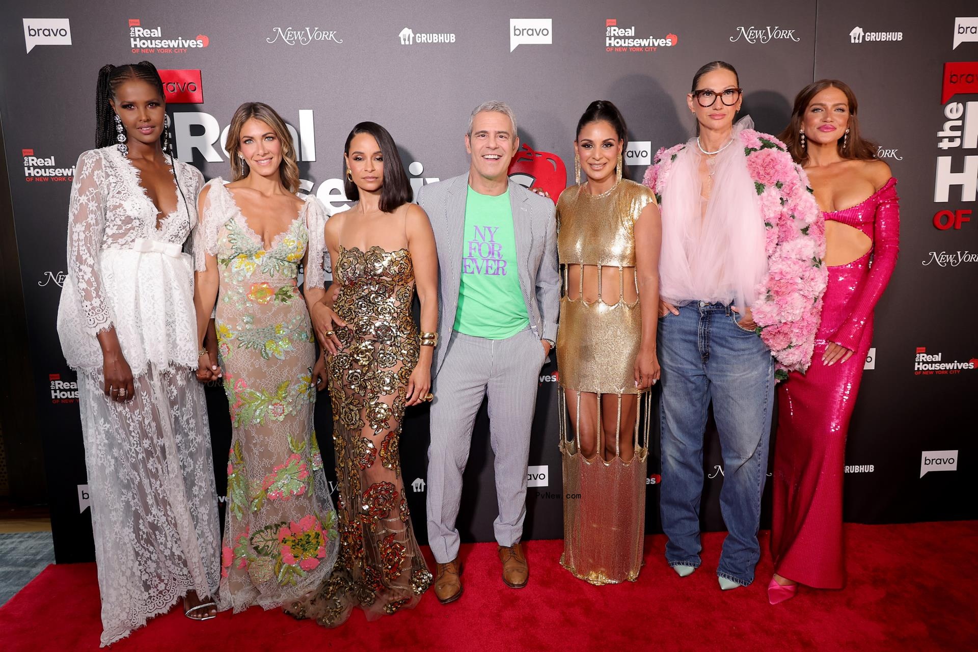 RHONY red carpet photo with Andy Cohen.