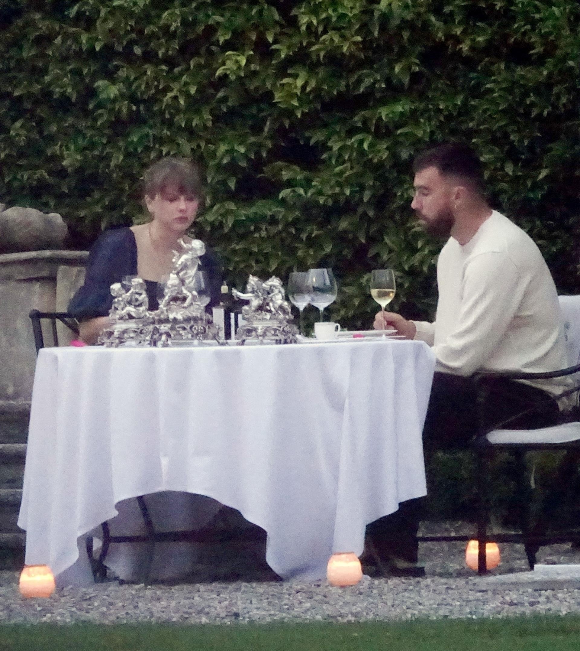 Taylor Swift and Travis Kelce in Lake Como.