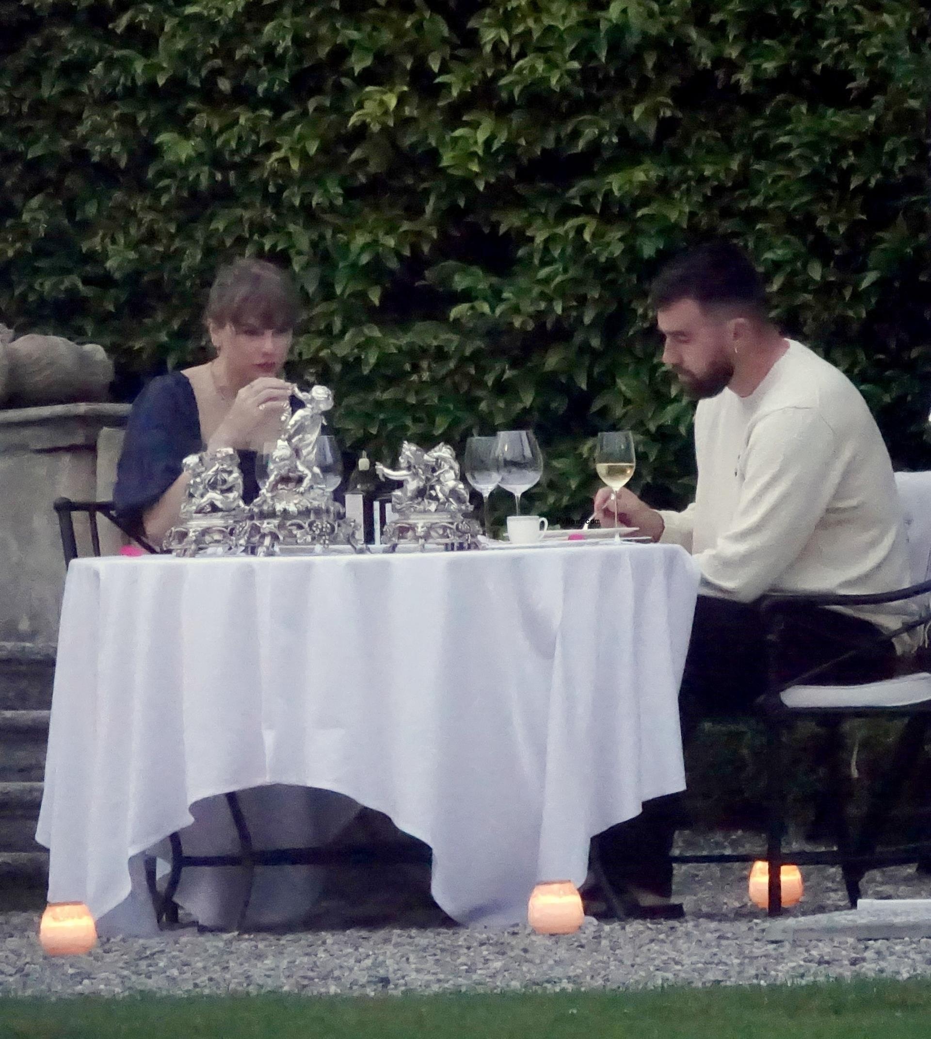 Taylor Swift and Travis Kelce in Lake Como.