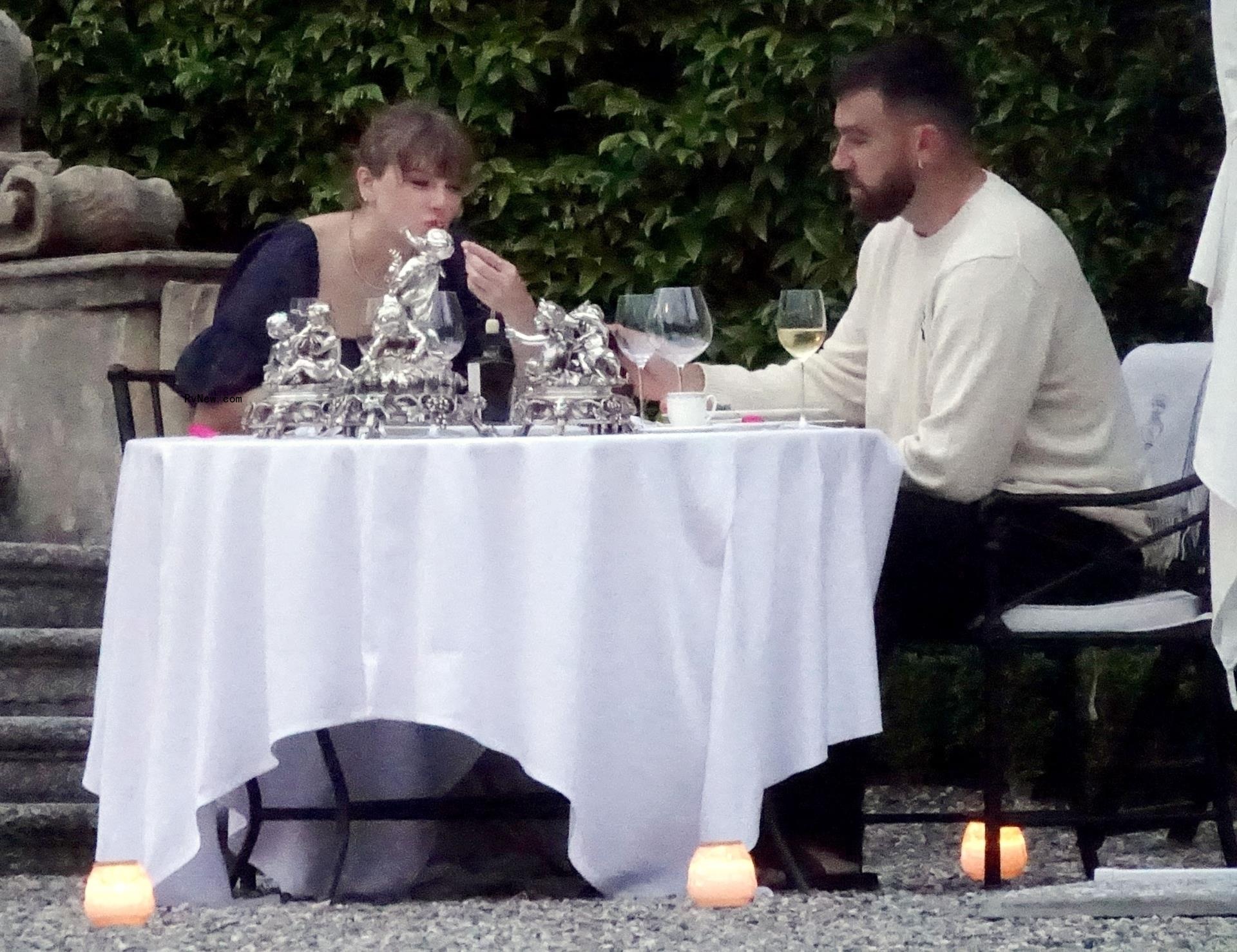 Taylor Swift and Travis Kelce in Lake Como.
