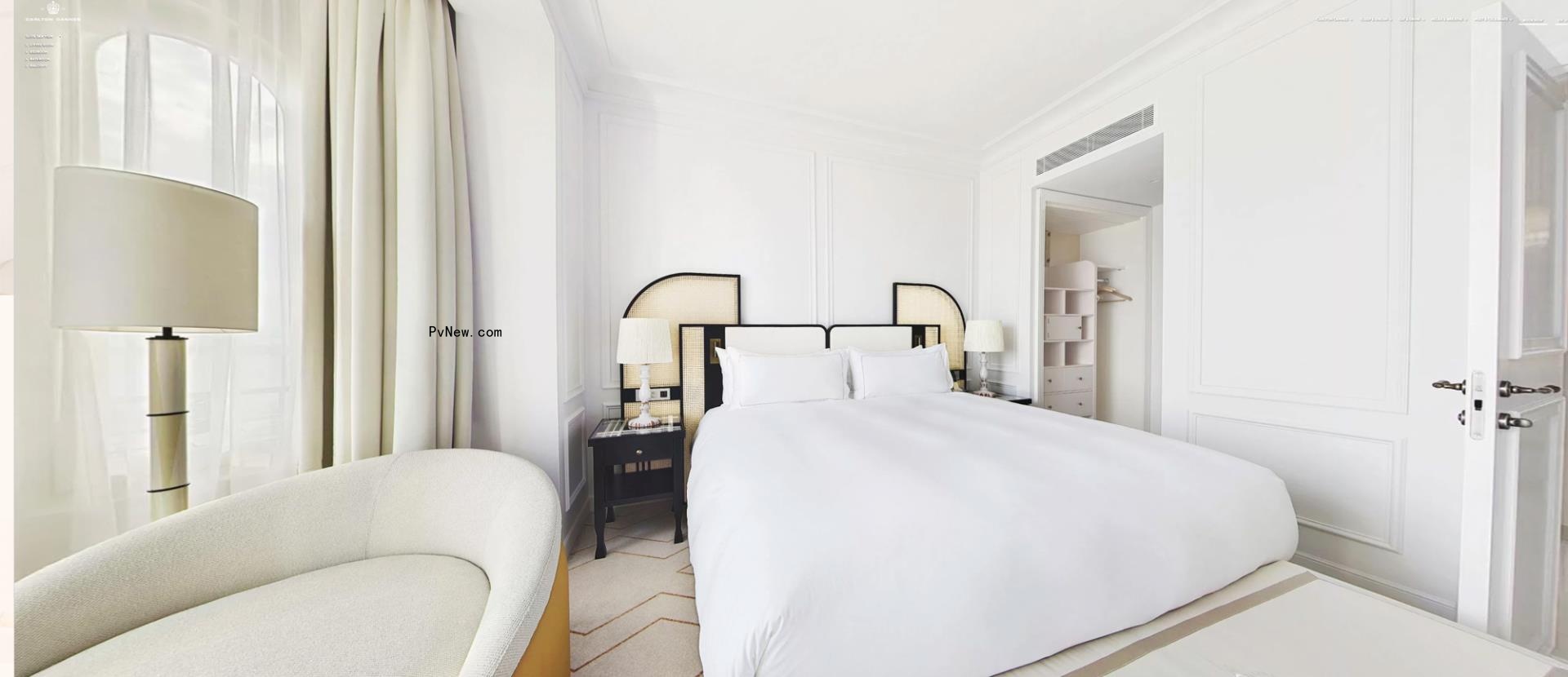 Carlton Cannes, a Regent Hotel bedroom.