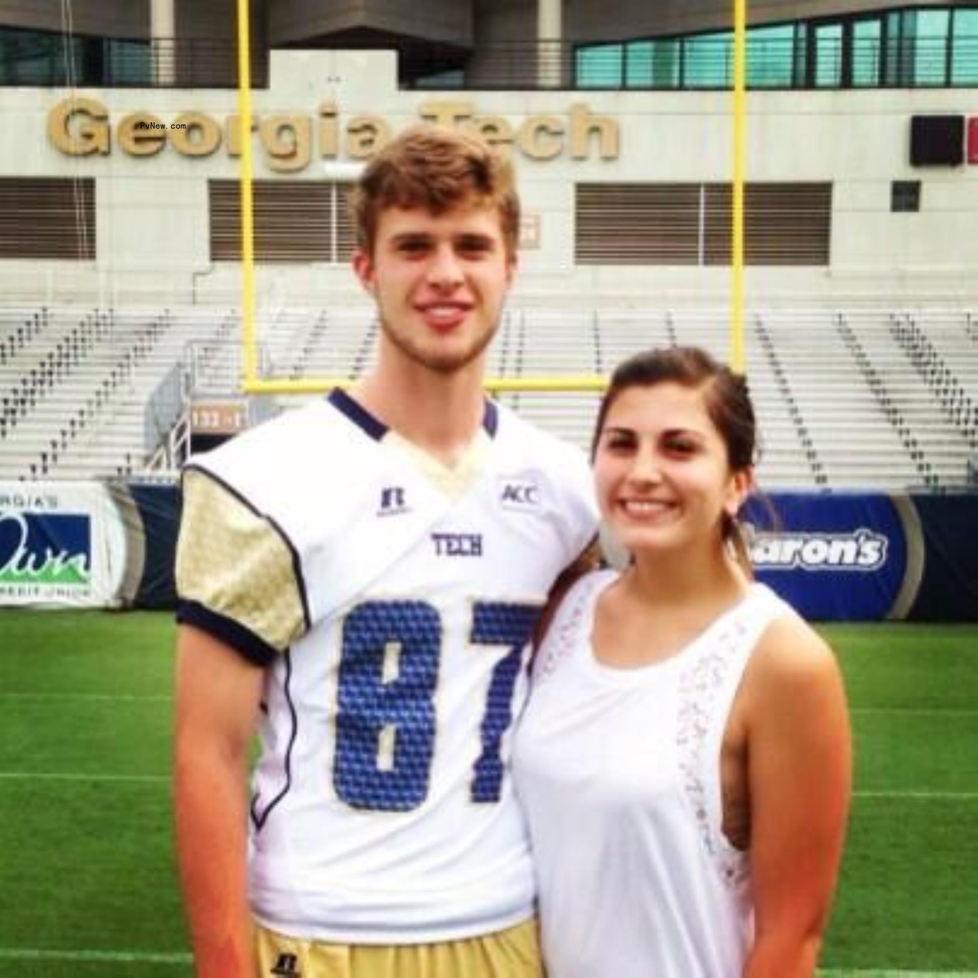 Isabelle Butker and Harrison Butker.