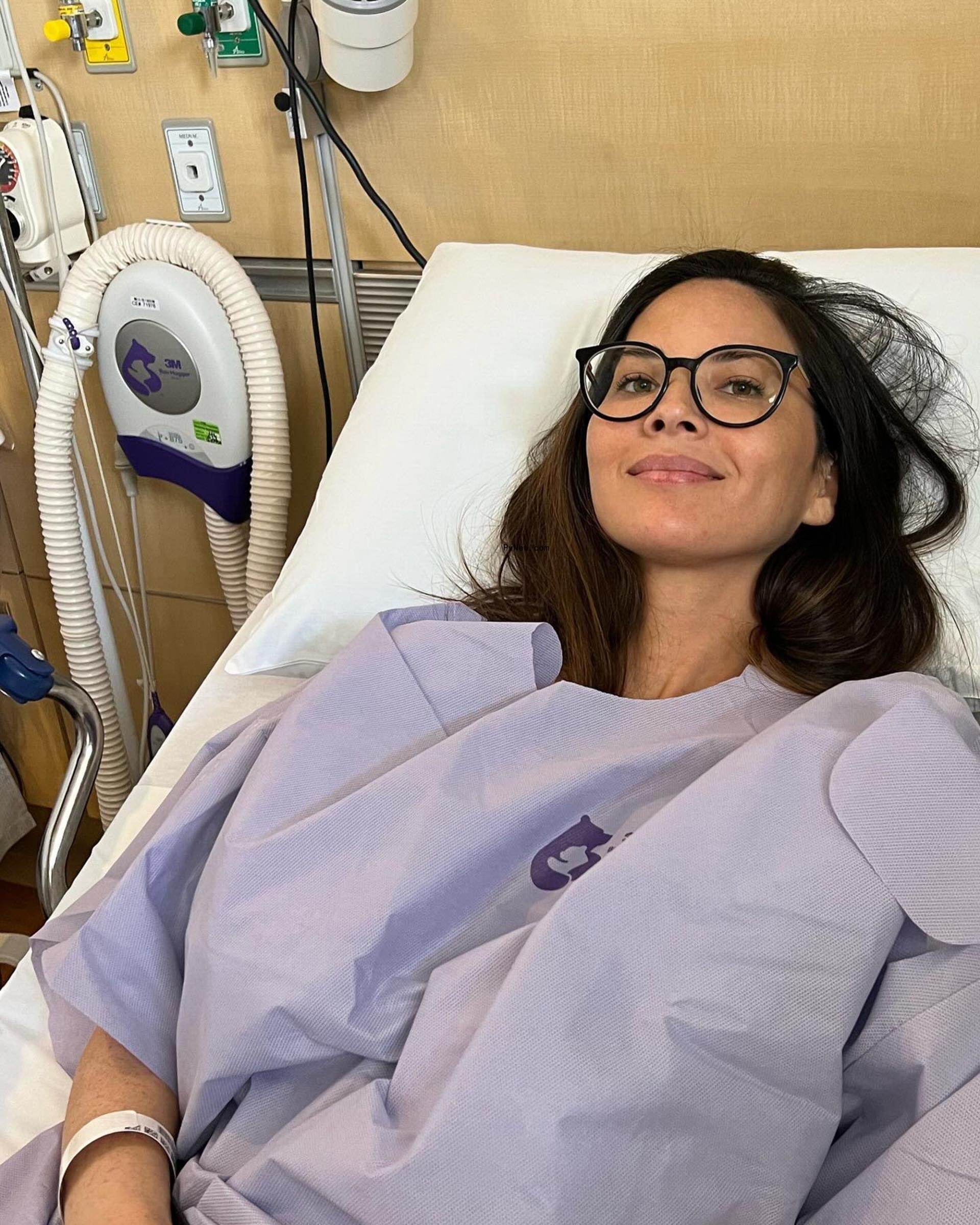 Olivia Munn in hospital.