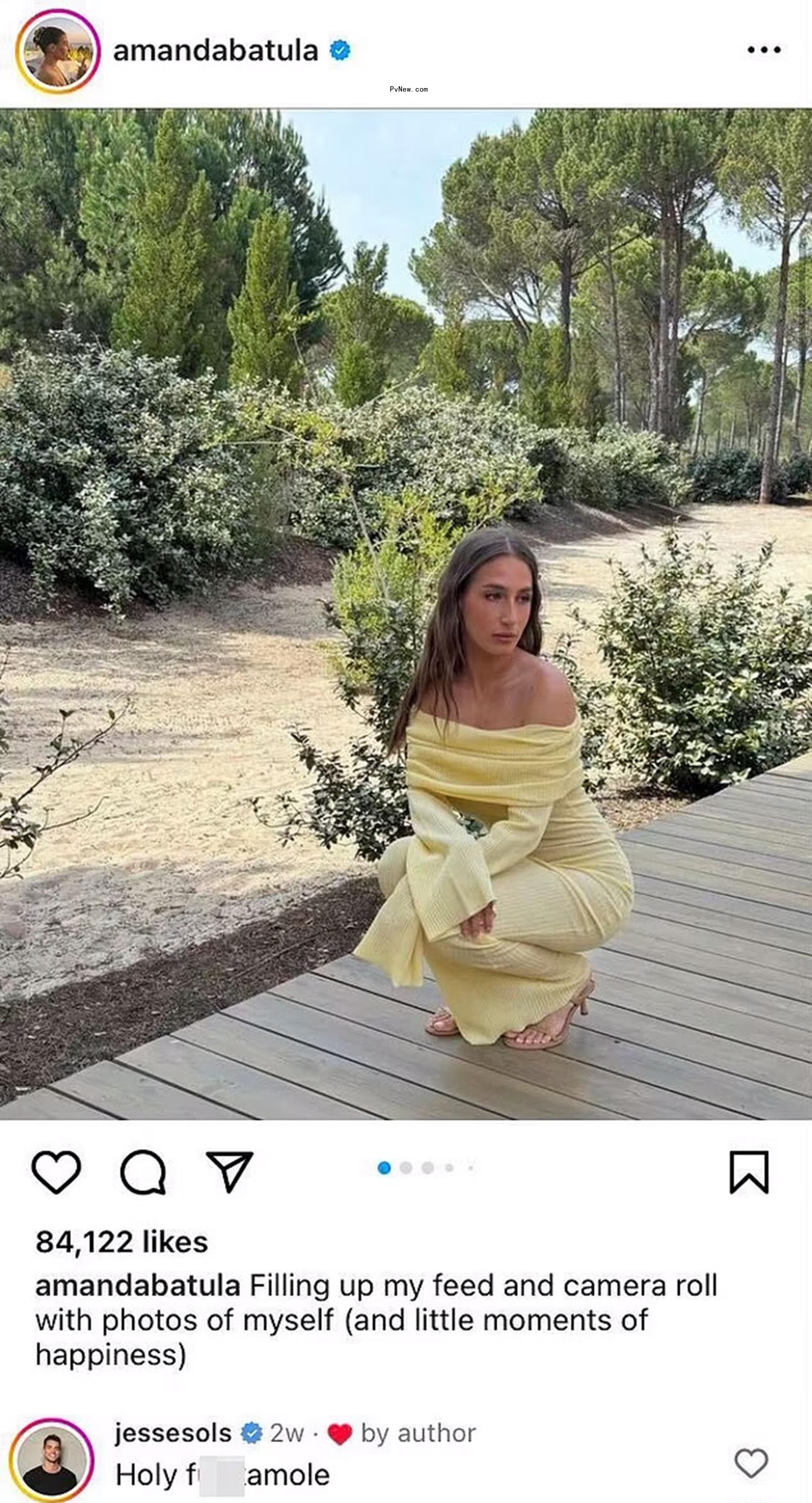 Amanda Batula in a yellow dress