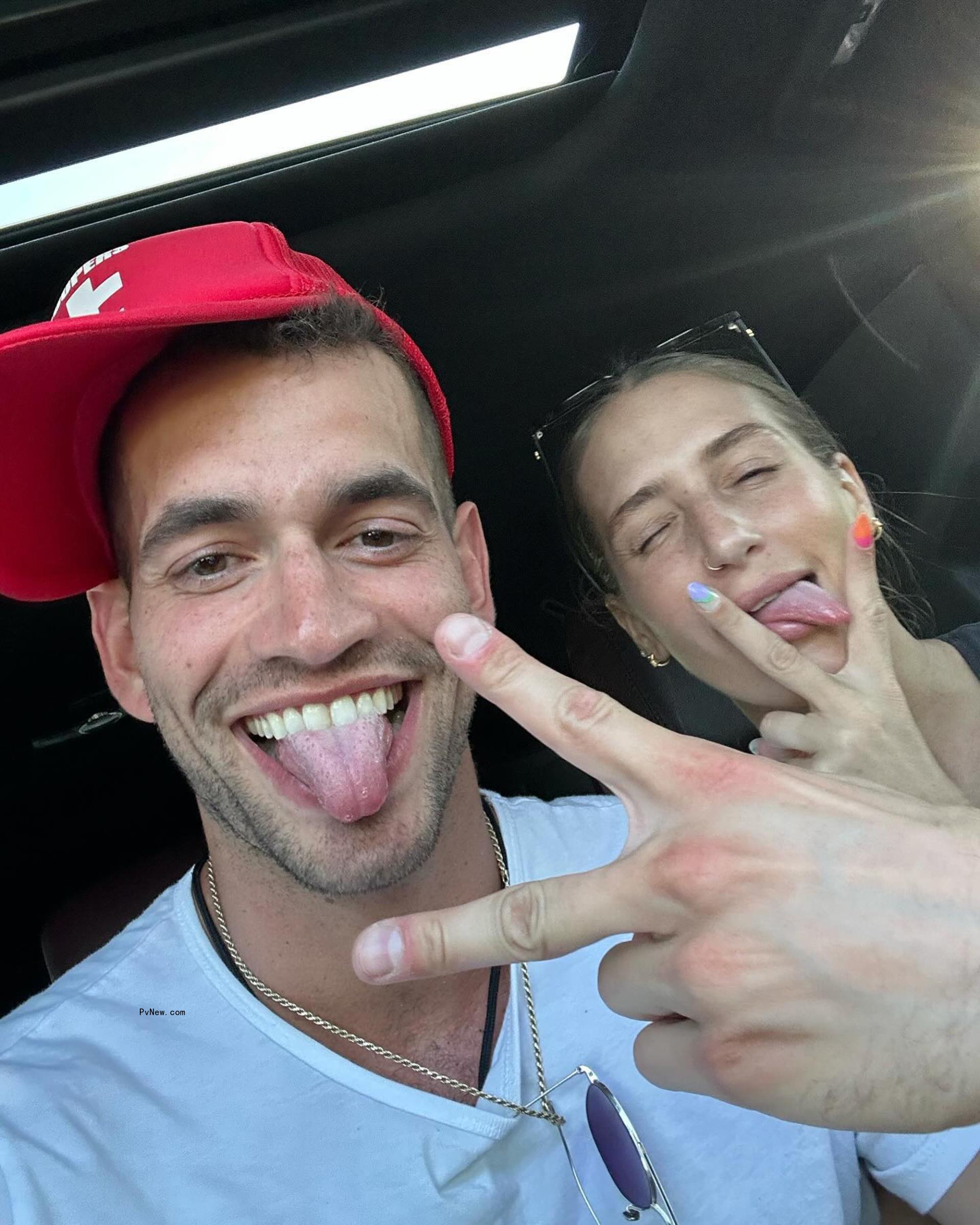 A selfie of Amanda Batula and Jesse Solomon