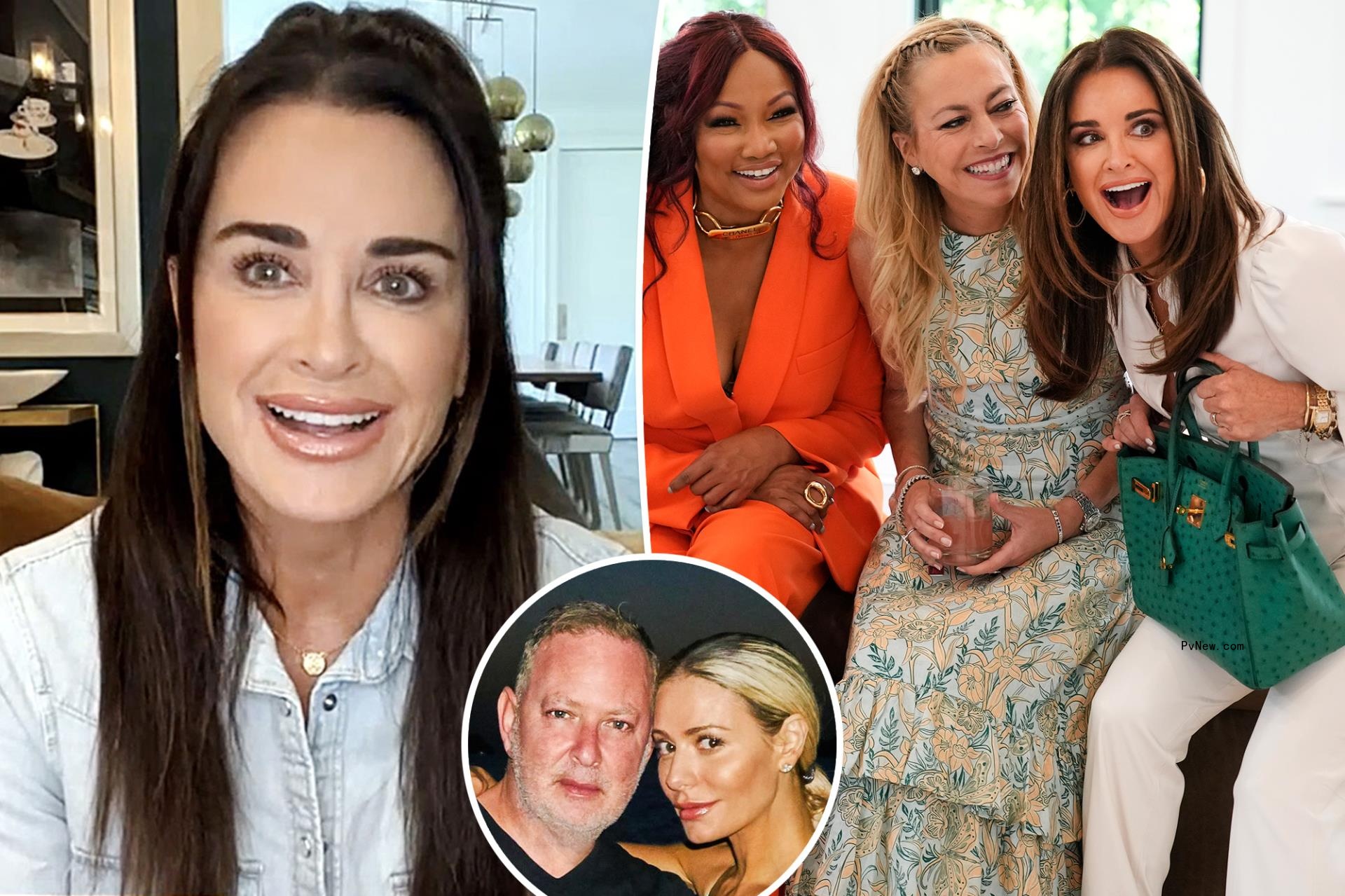Kyle Richards, split with Garcelle Beauvis and Sutton Stracke, as well as a Dorit Kemsley and PK Kemsley inset