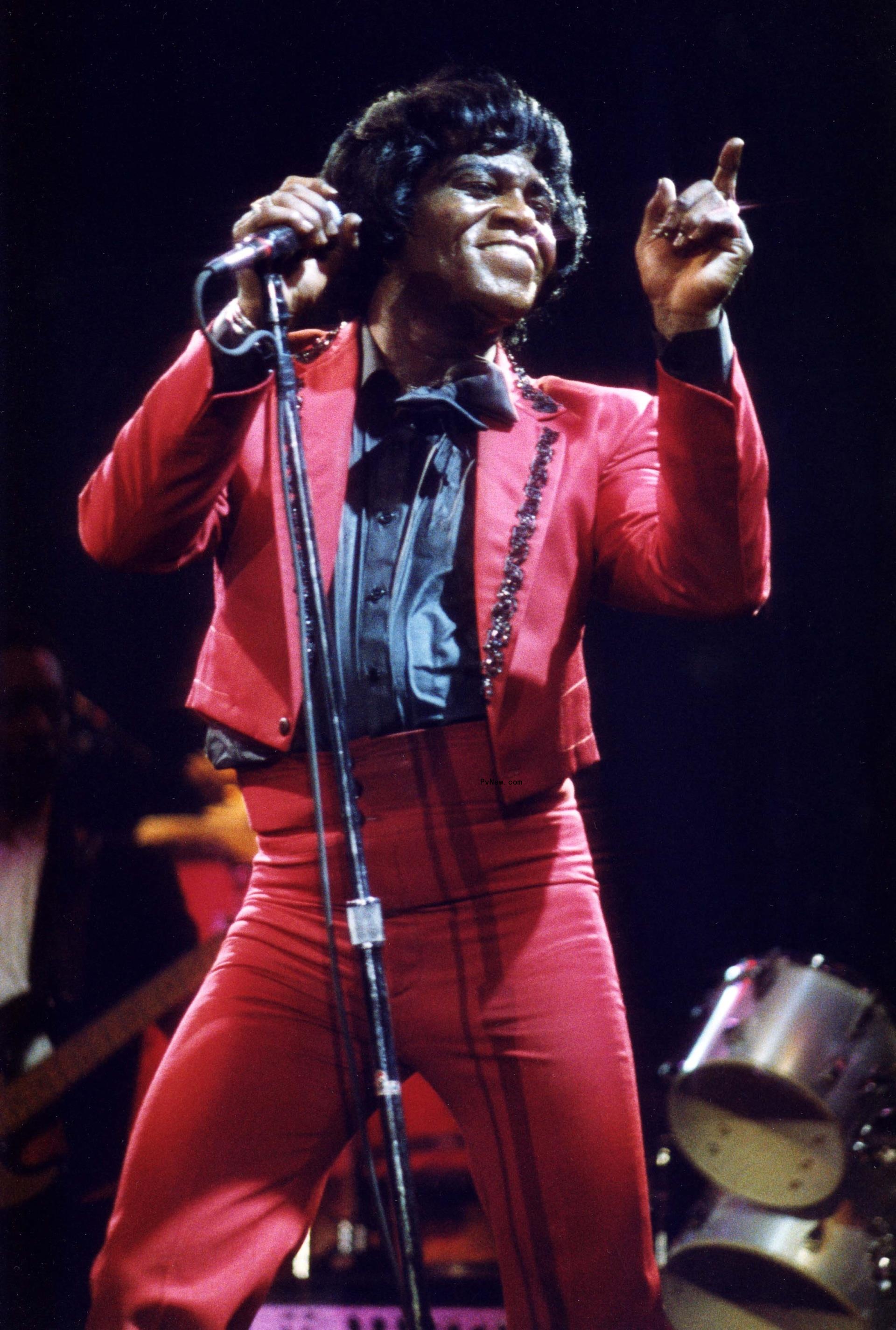 James Brown performing.