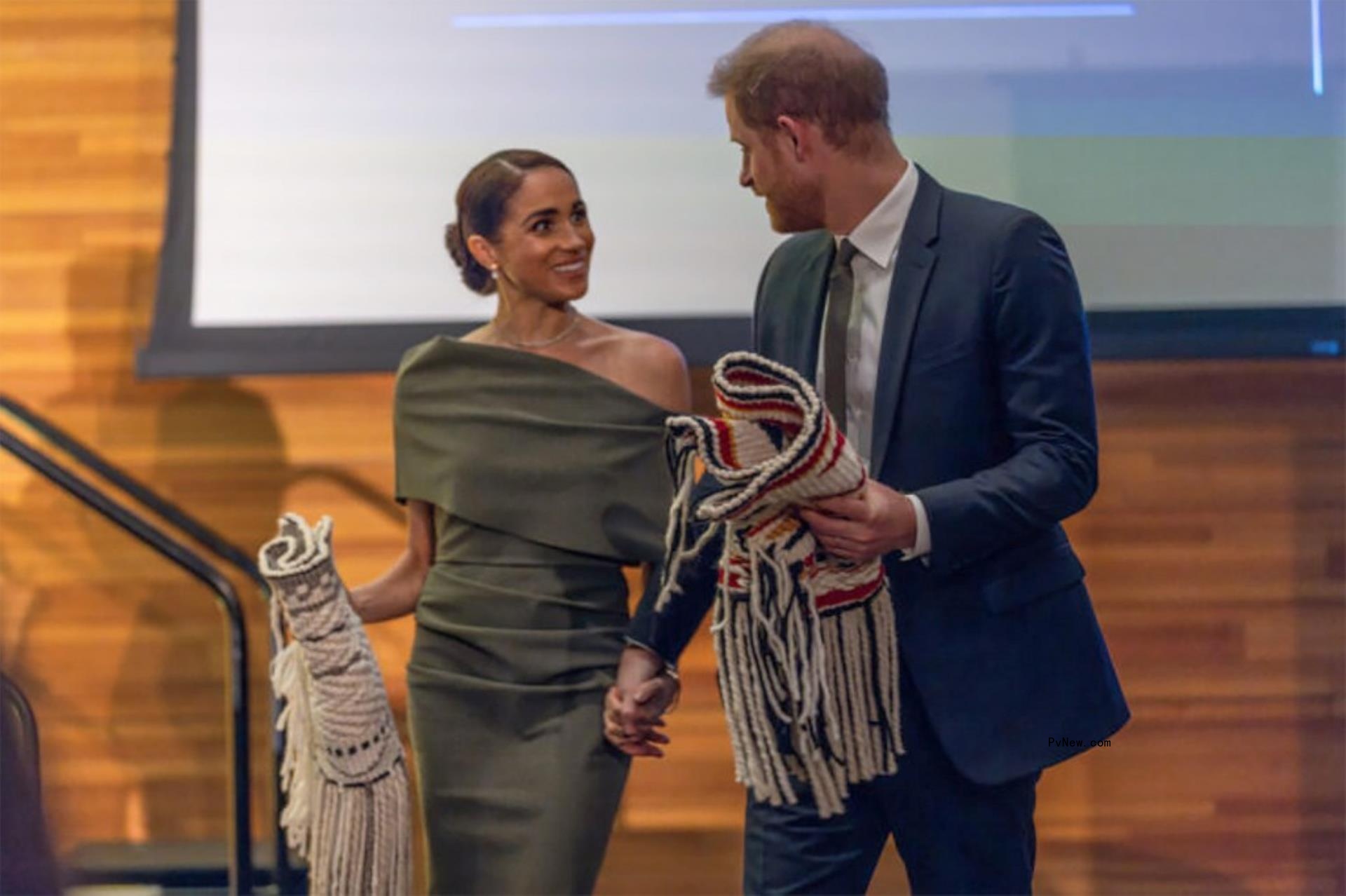 Meghan Markle stuns in one-shouldered green gown and $15K necklace during Vancouver visit with Prince Harry
