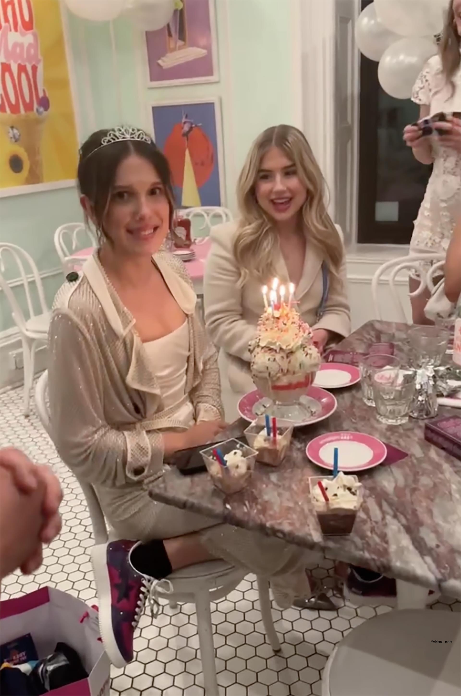 Millie Bobby Brown celebrating her birthday.