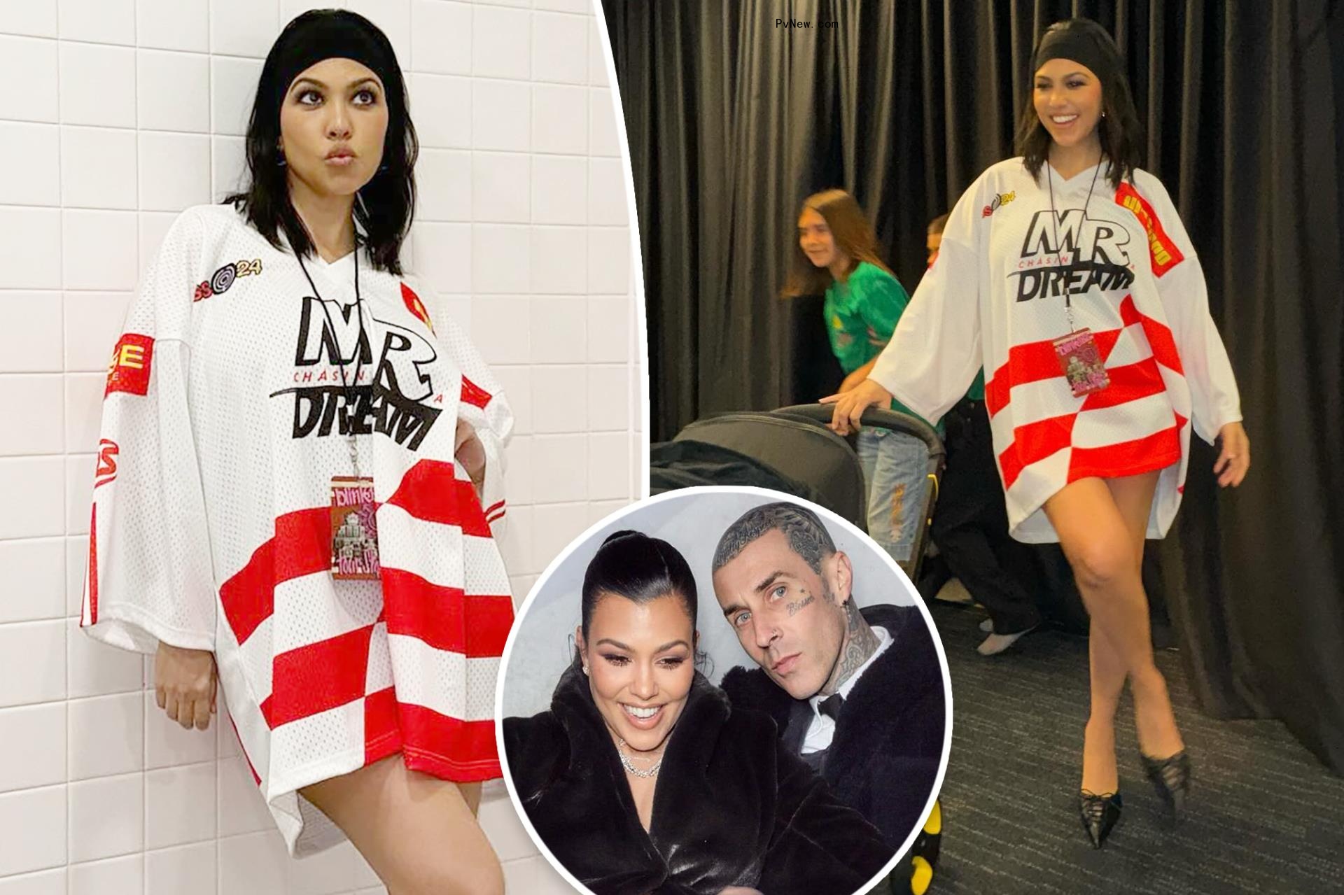 Kourtney Kardashian ditches pants again for Bl<i></i>ink-182 co<i></i>ncert with her kids
