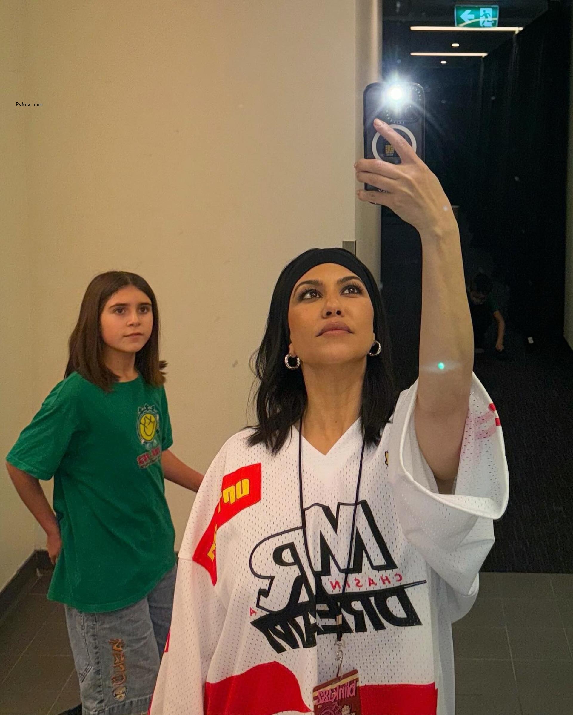 A mirror selfie of Kourtney Kardashian and Penelope Disick