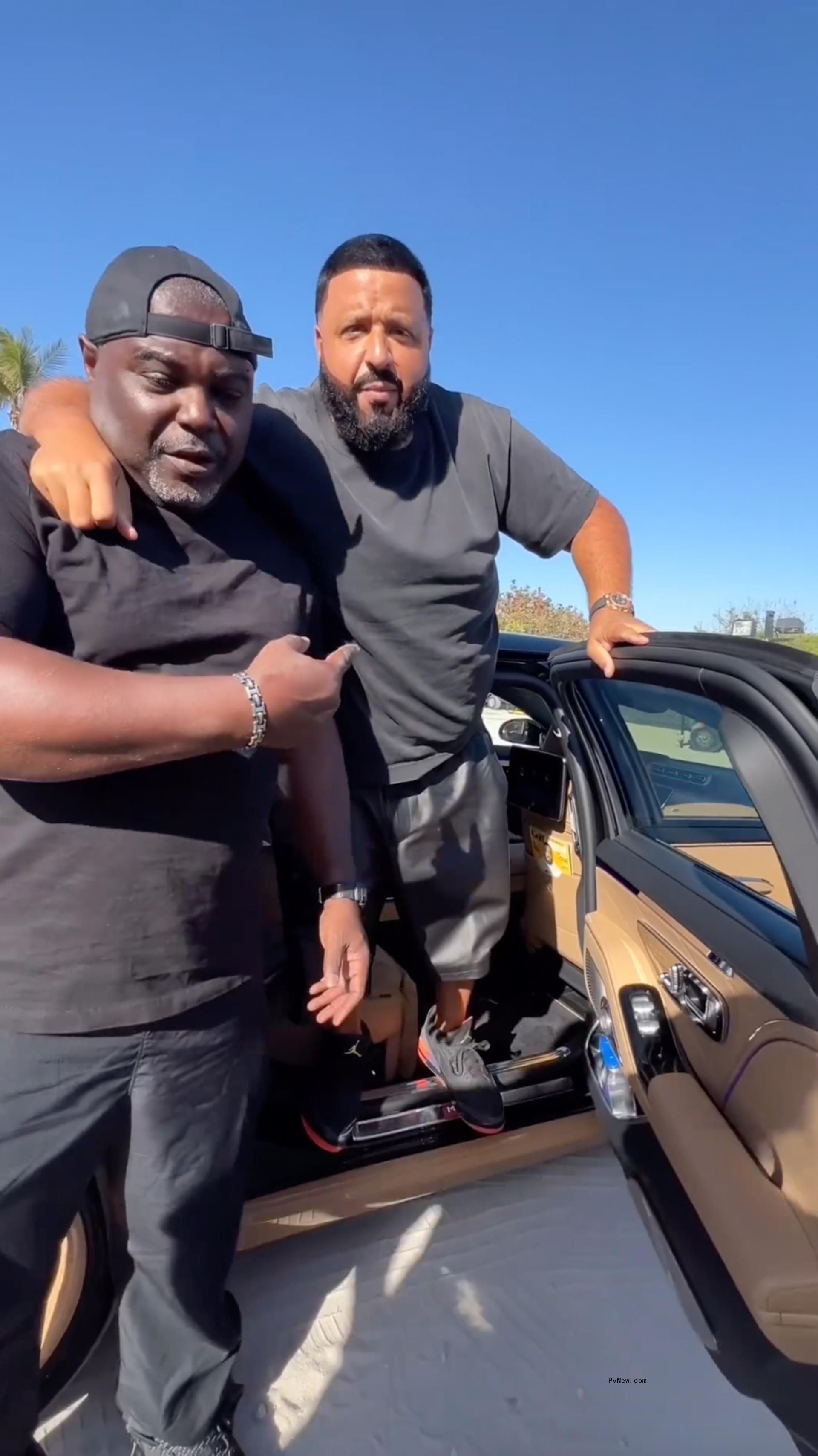 DJ Khaled being carried.