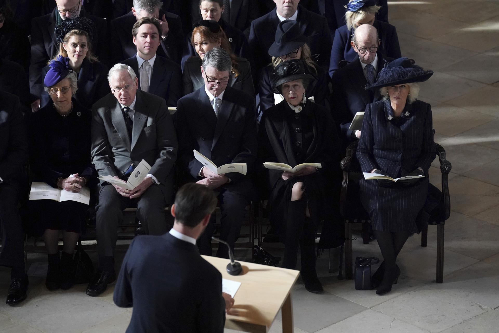 Royals at the memorial for King Co<i></i>nstantine II of Greece.