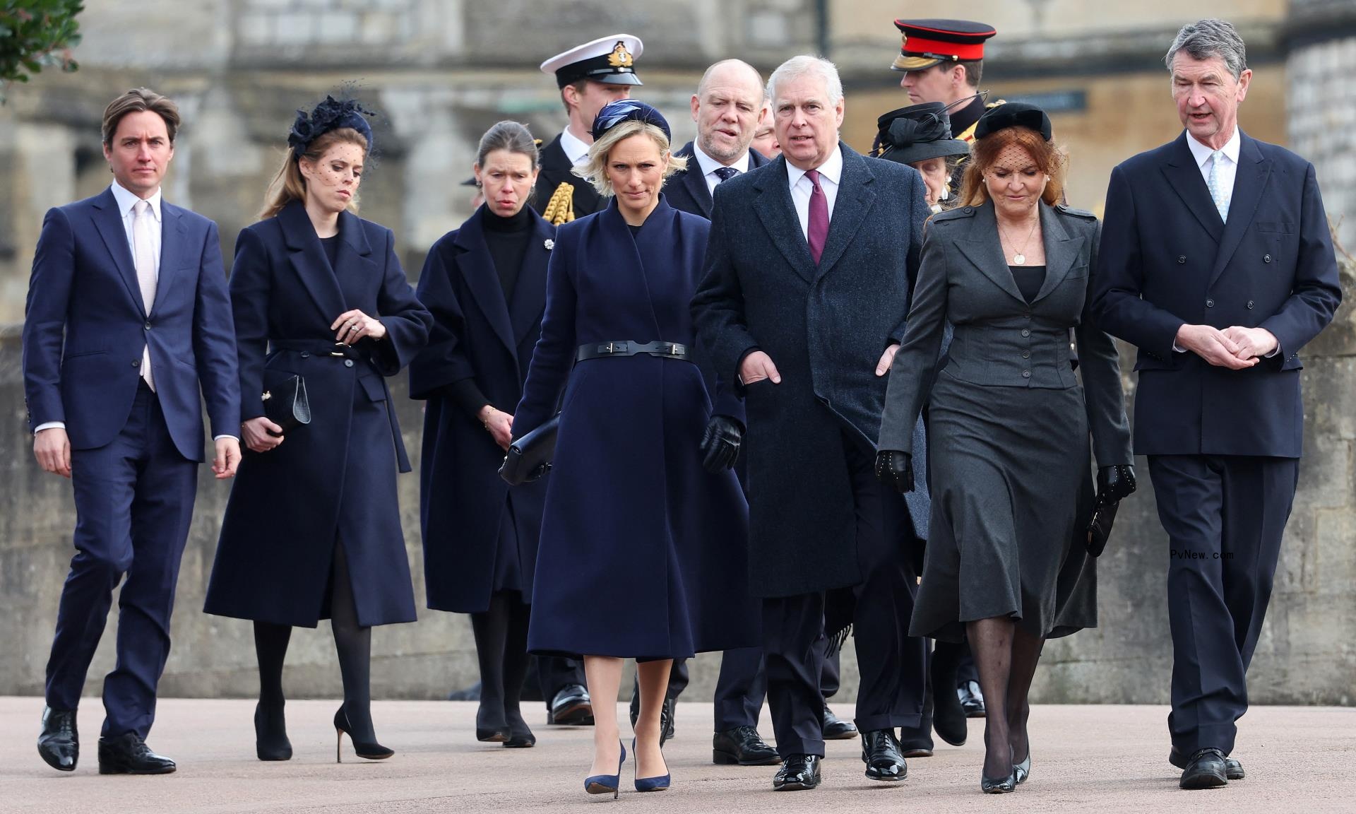 Royals at the memorial for King Co<i></i>nstantine II of Greece.