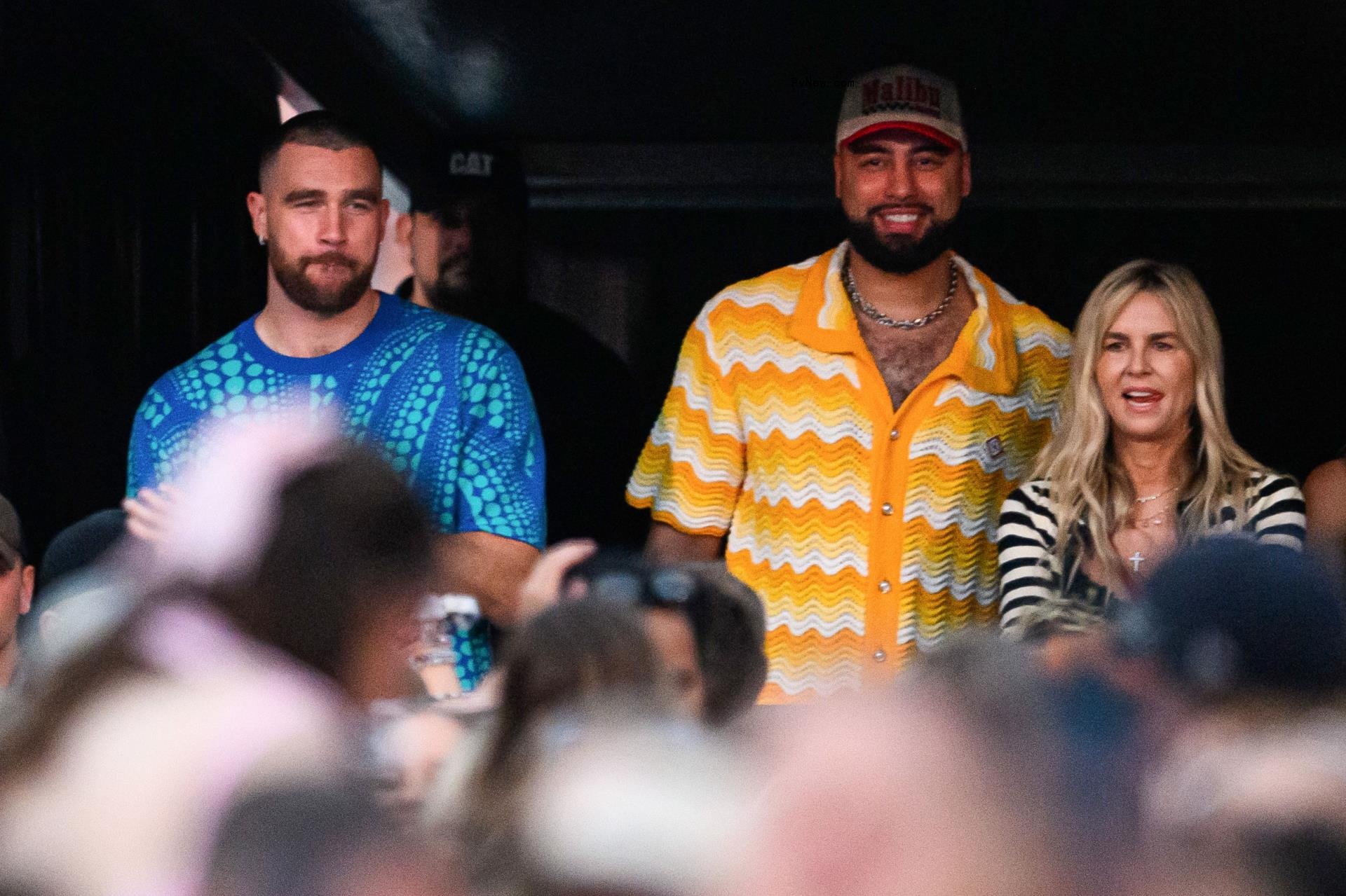 Ross Travis and Travis Kelce at the Eras Tour.