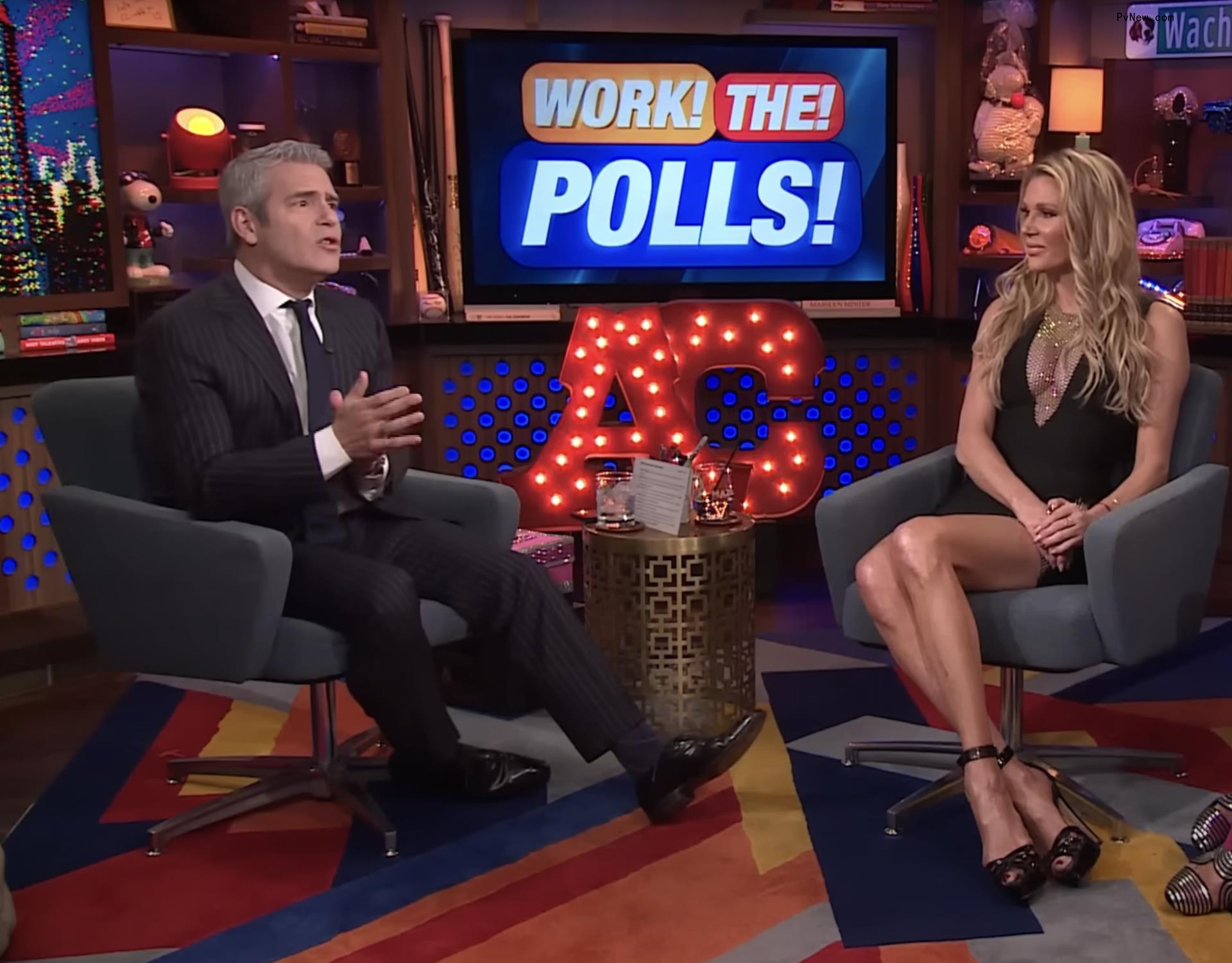 Brandi Glanville and Andy Cohen on