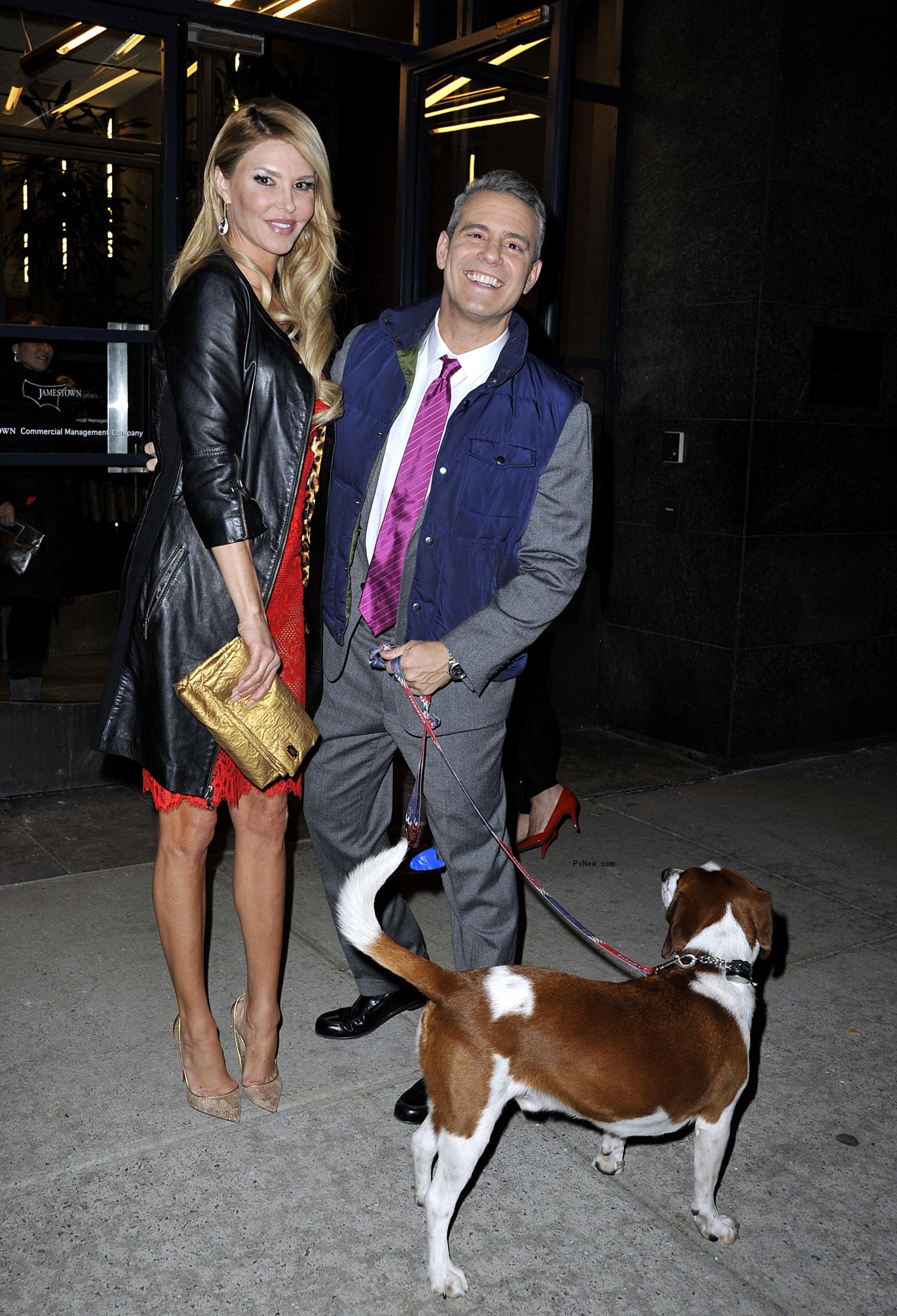 Brandi Glanville and Andy Cohen walking his dog