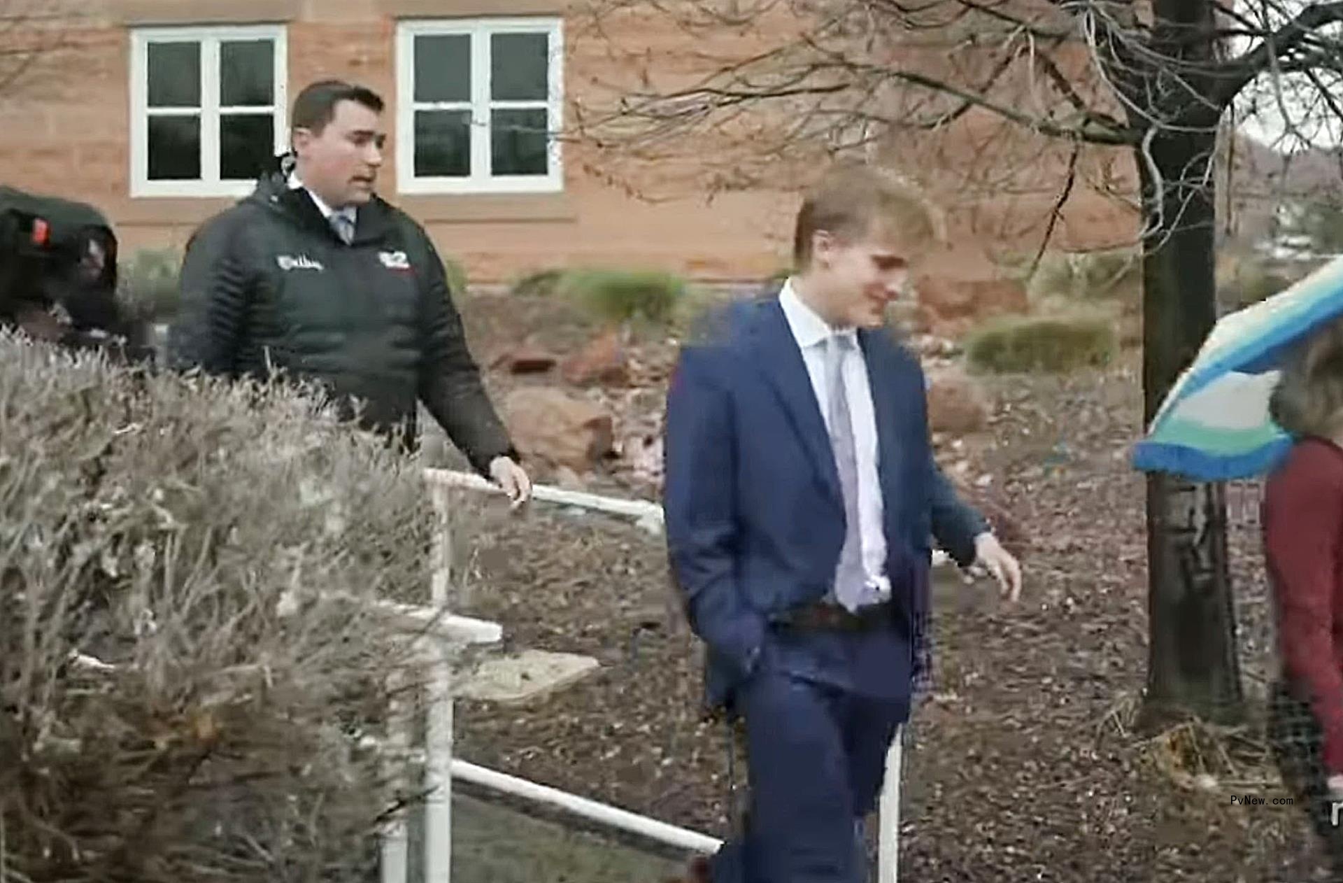 chad franke exiting court smiling