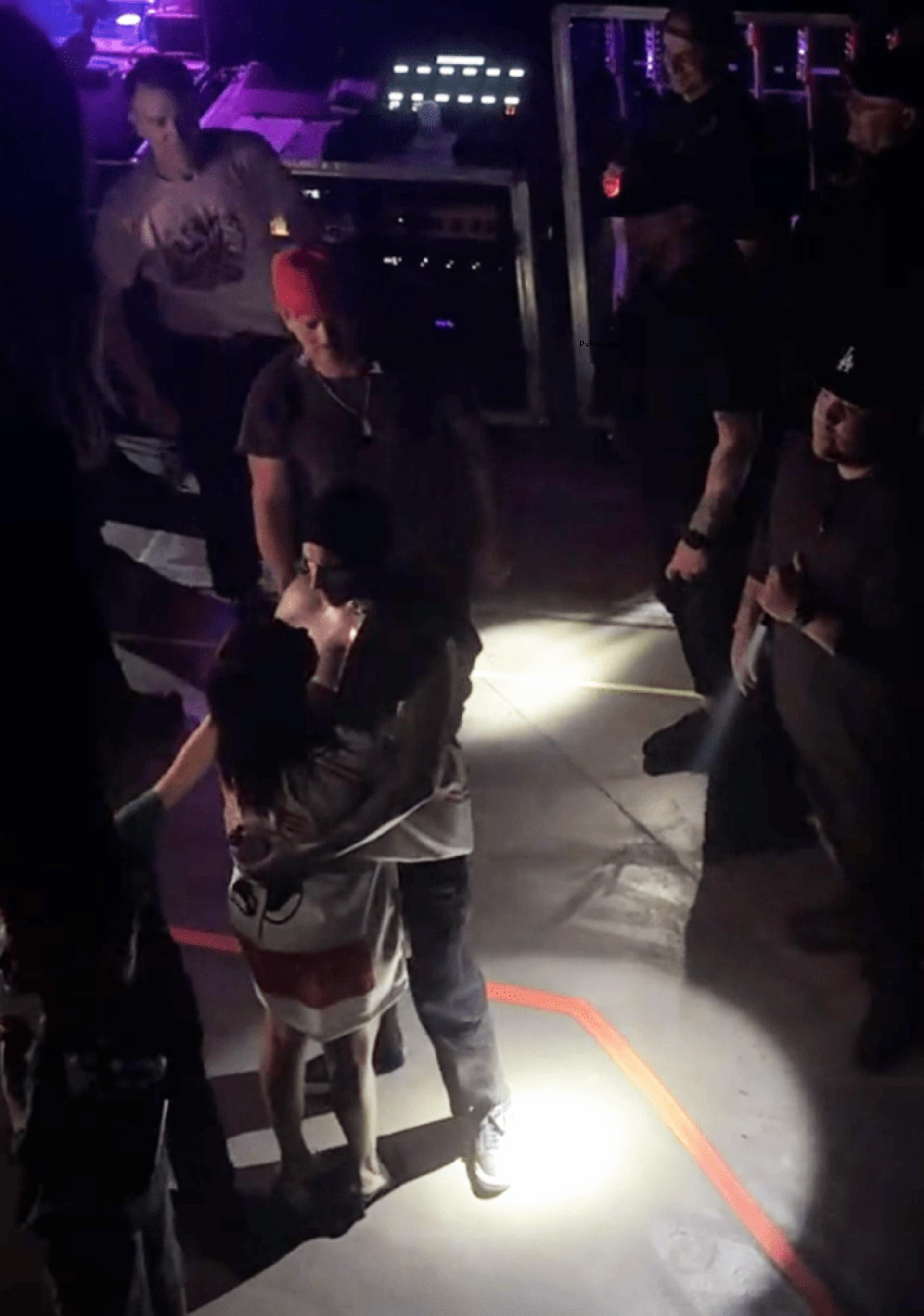 Kourtney Kardashian and Travis Barker kiss