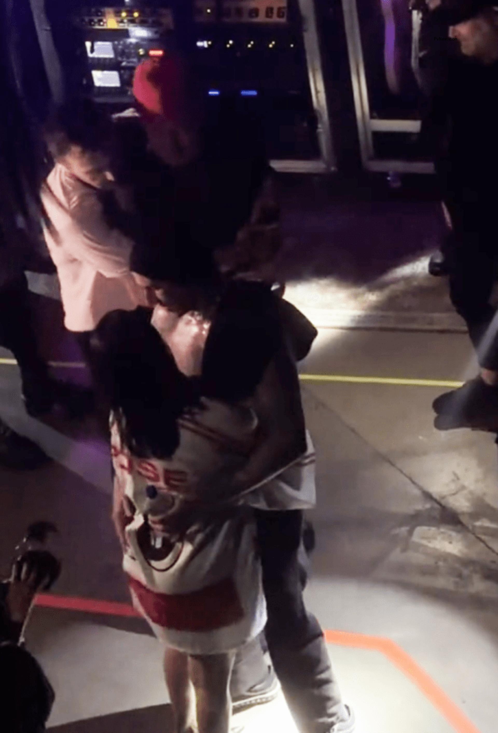 Kourtney Kardashian and Travis Barker kiss