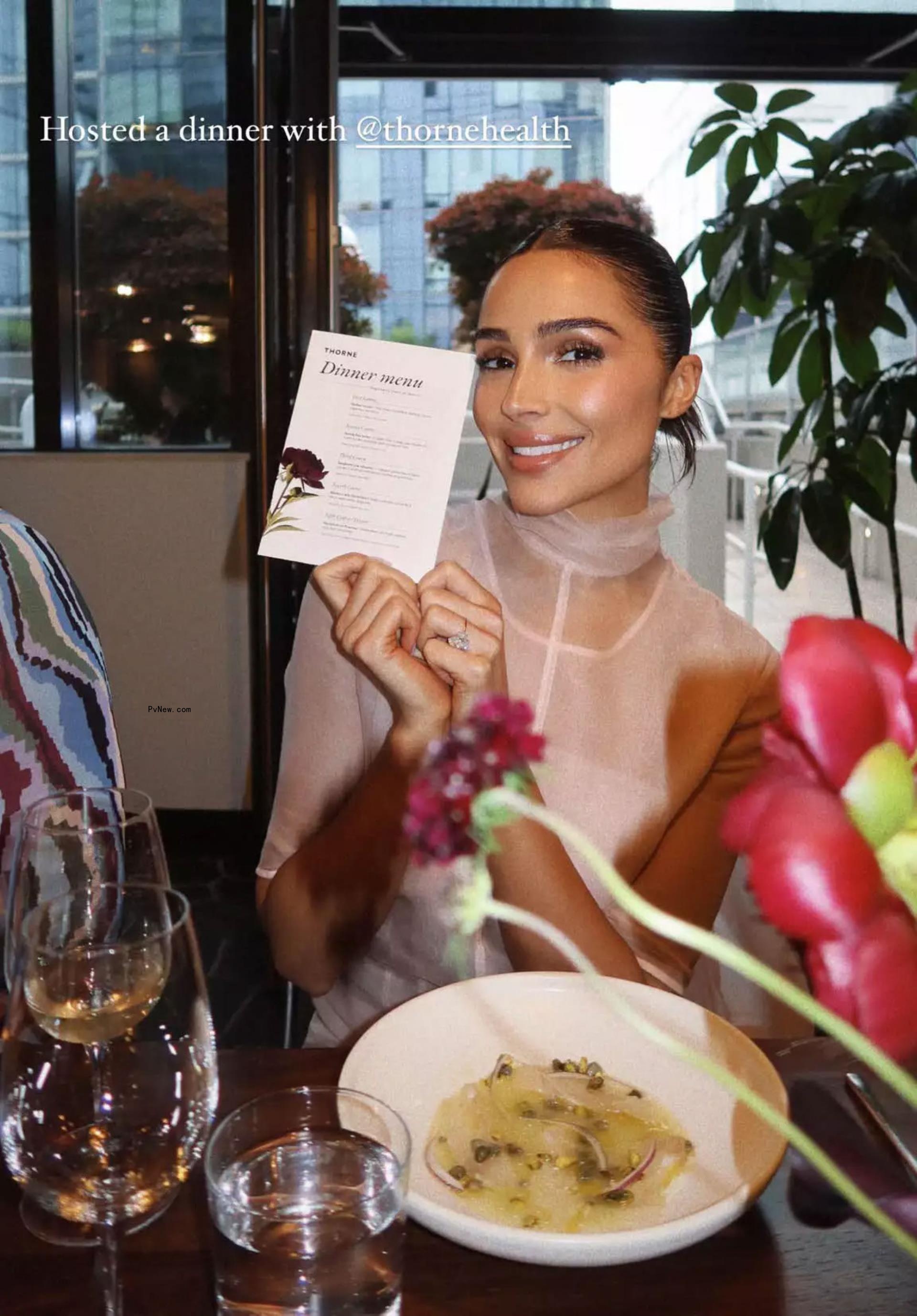 Olivia Culpo at her Thorne Supper Club event.