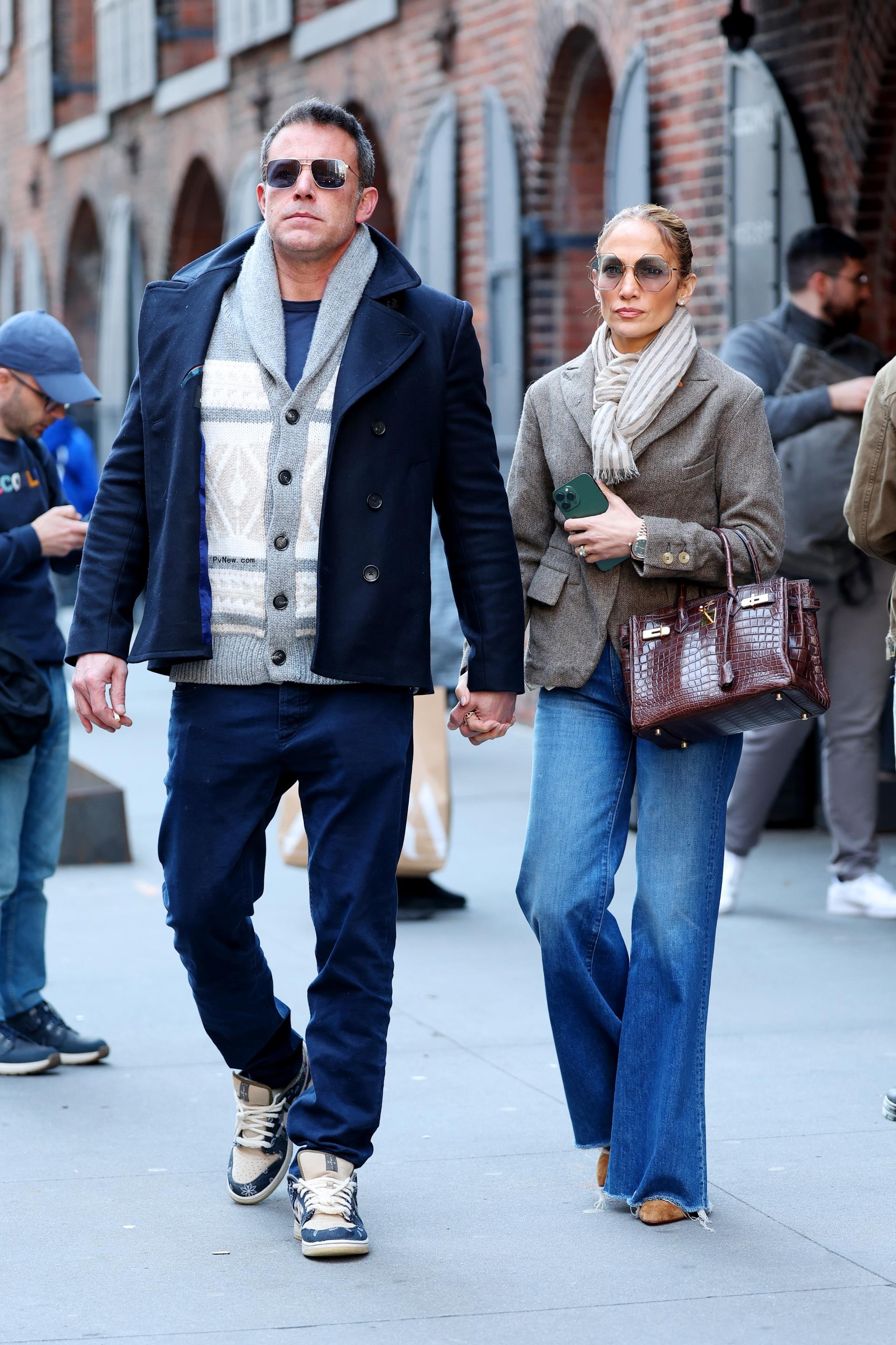 Jennifer Lopez and Ben Affleck in Brooklyn.