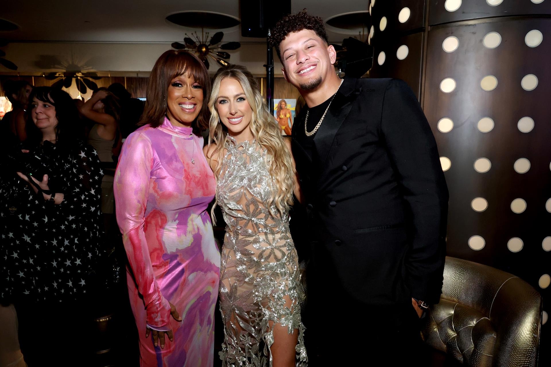 Gayle King, Patrick Mahomes, Brittany Mahomes