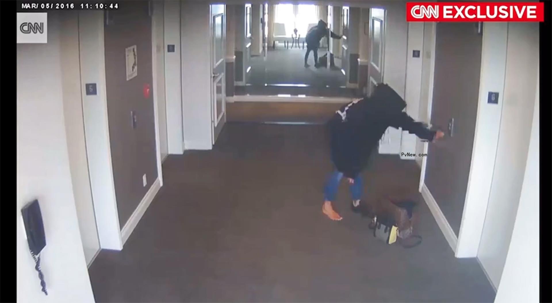 Cassie running away from Sean
