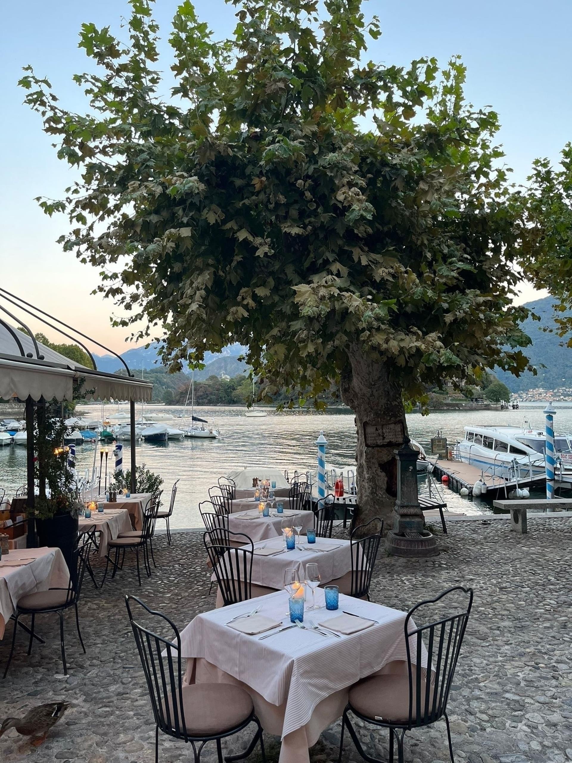 Travis Kelce and Taylor Swift at Lake Como.