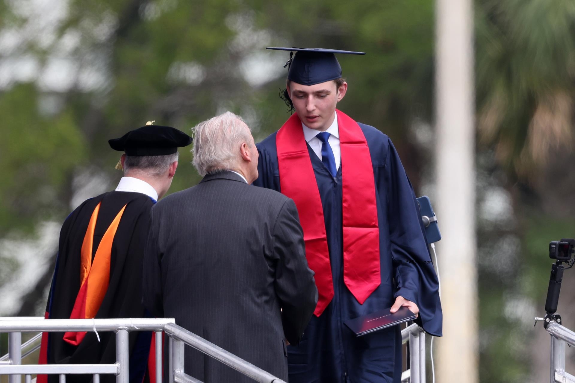 Barron Trump at his high school graduation.