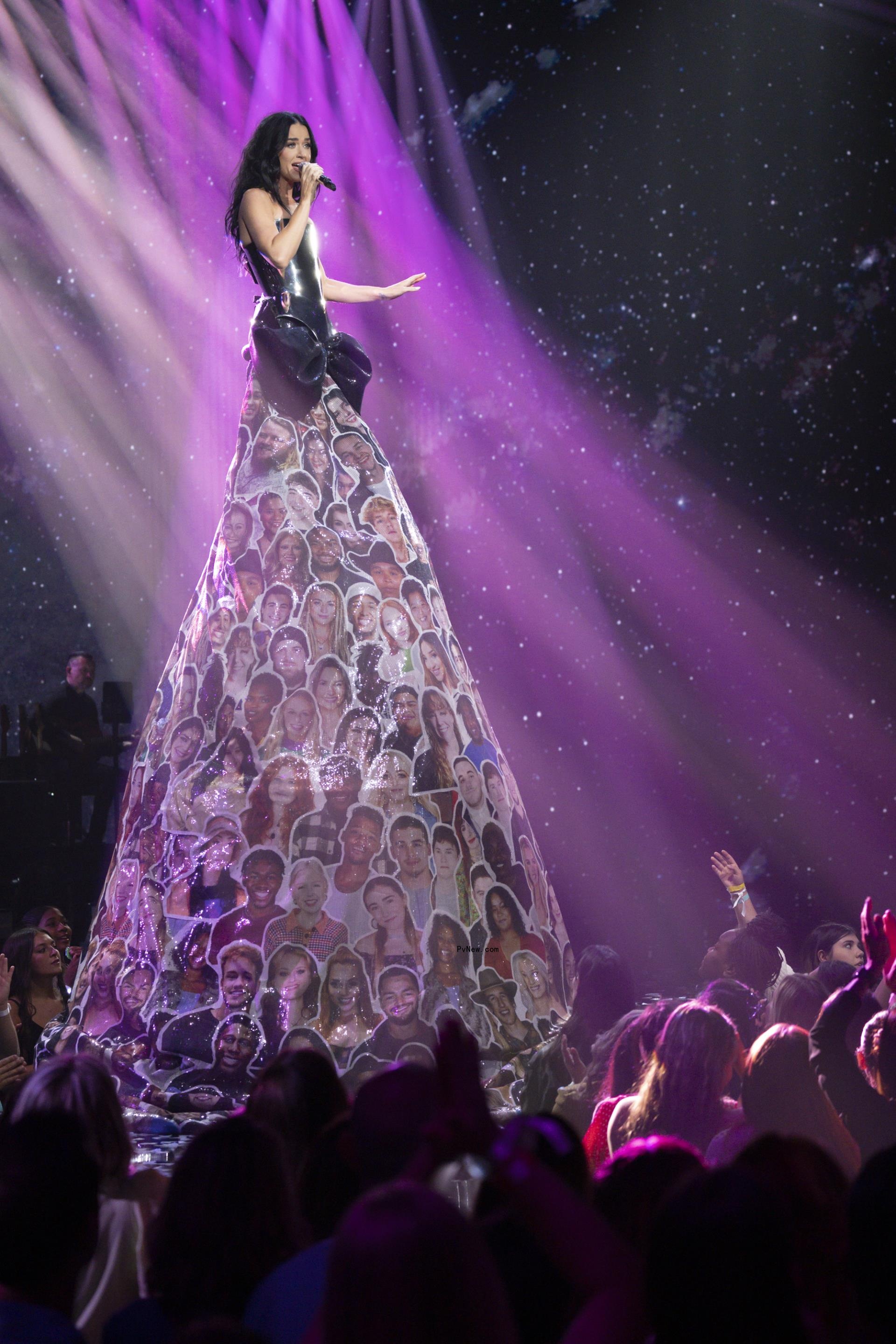 Katy Perry performing on the