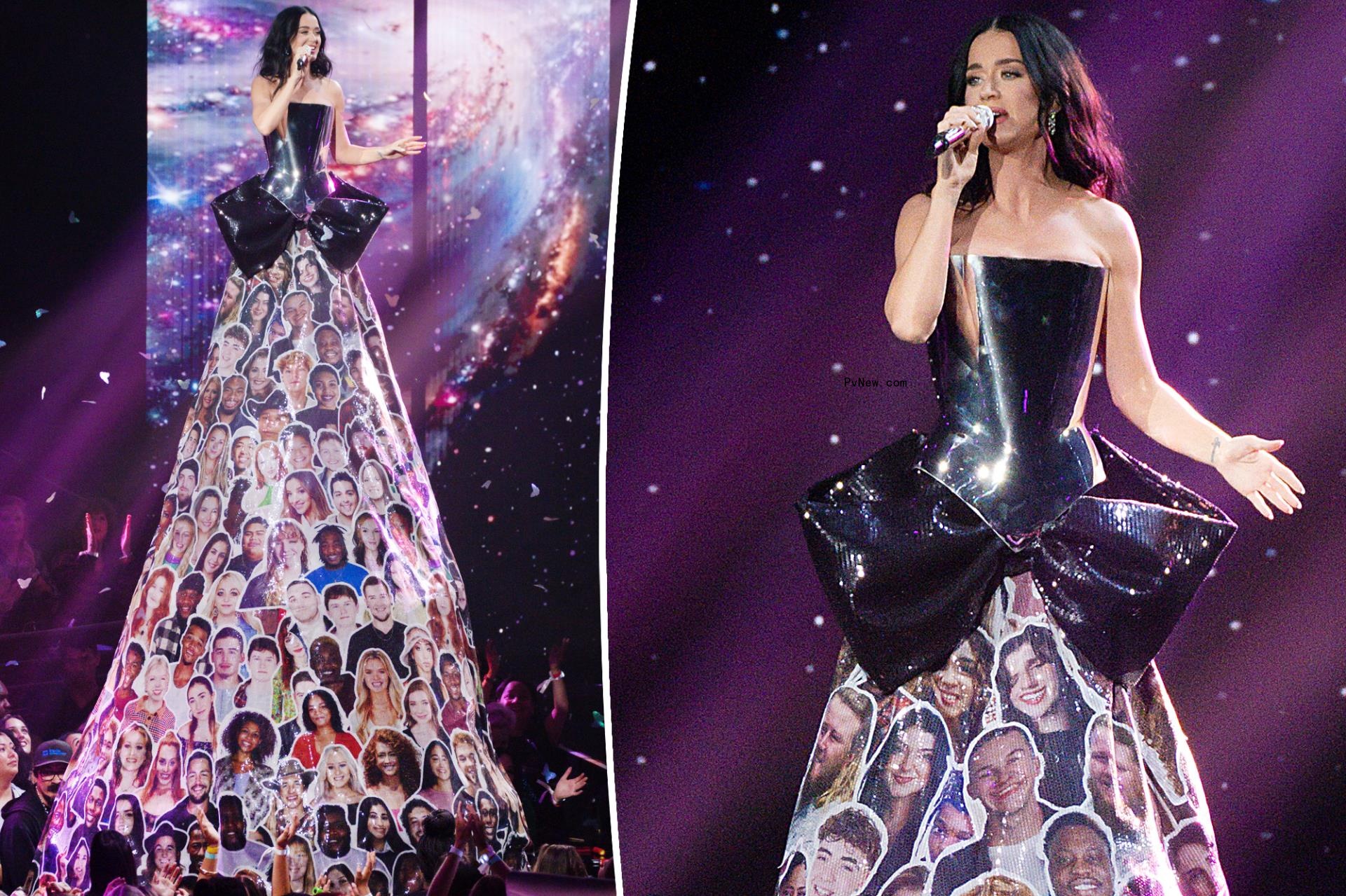 Katy Perry wears towering dress paying tribute to 168 ‘American Idol’ co<i></i>ntestants during emotio<i></i>nal finale