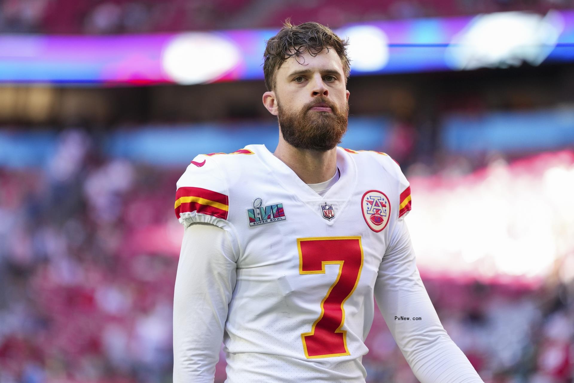 harrison butker in his nfl jersey