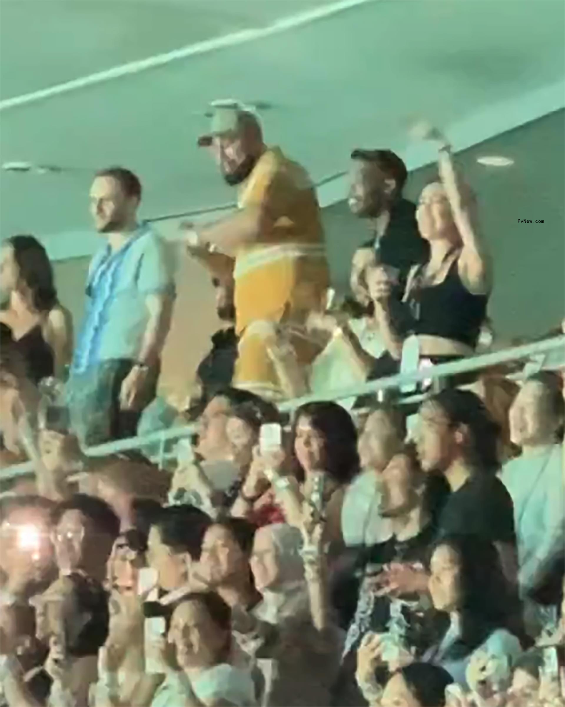 Travis Kelce at Taylor Swift's Singapore Eras Tour show.