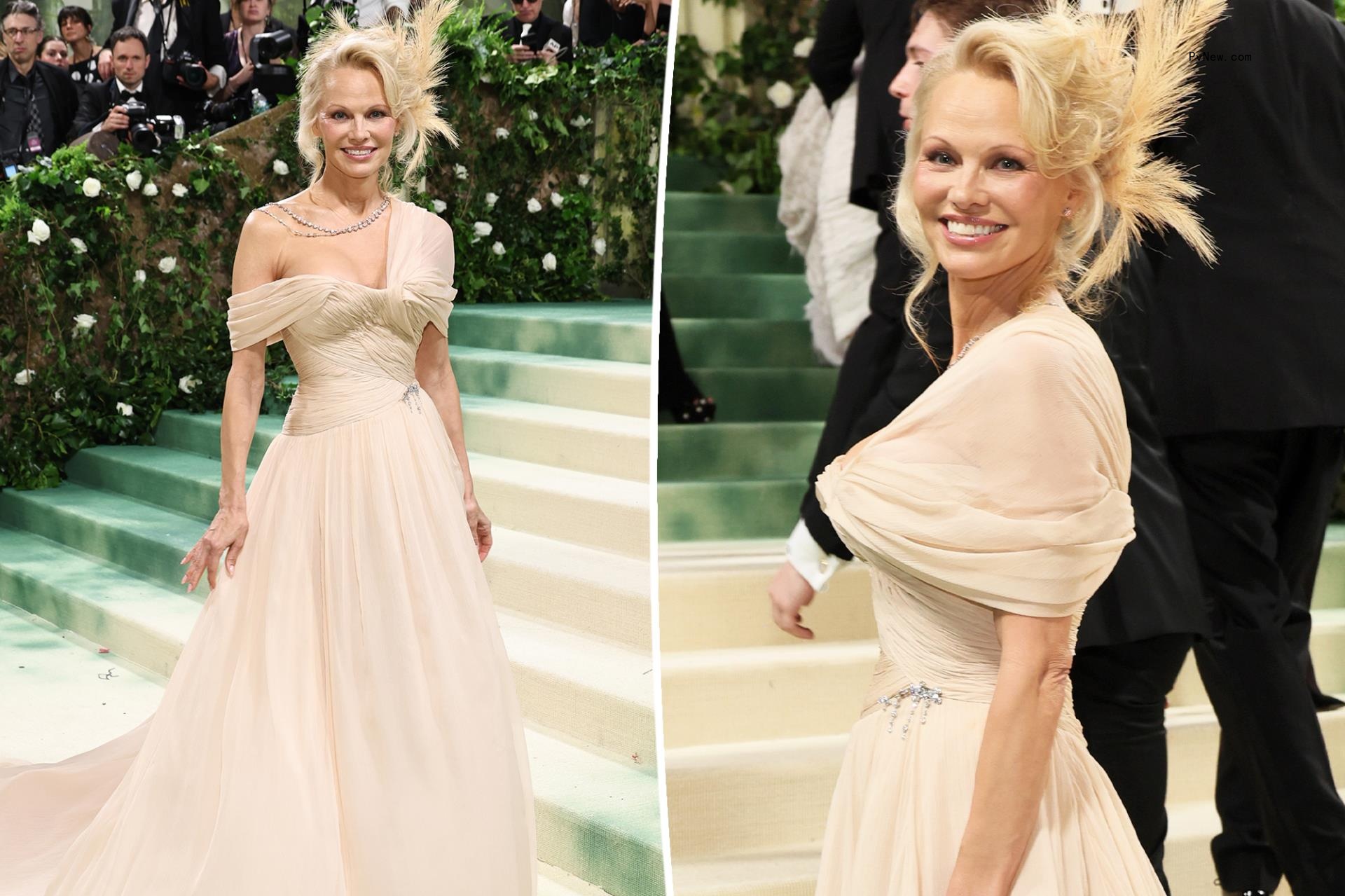 Pamela Anderson at the Met Gala 2024