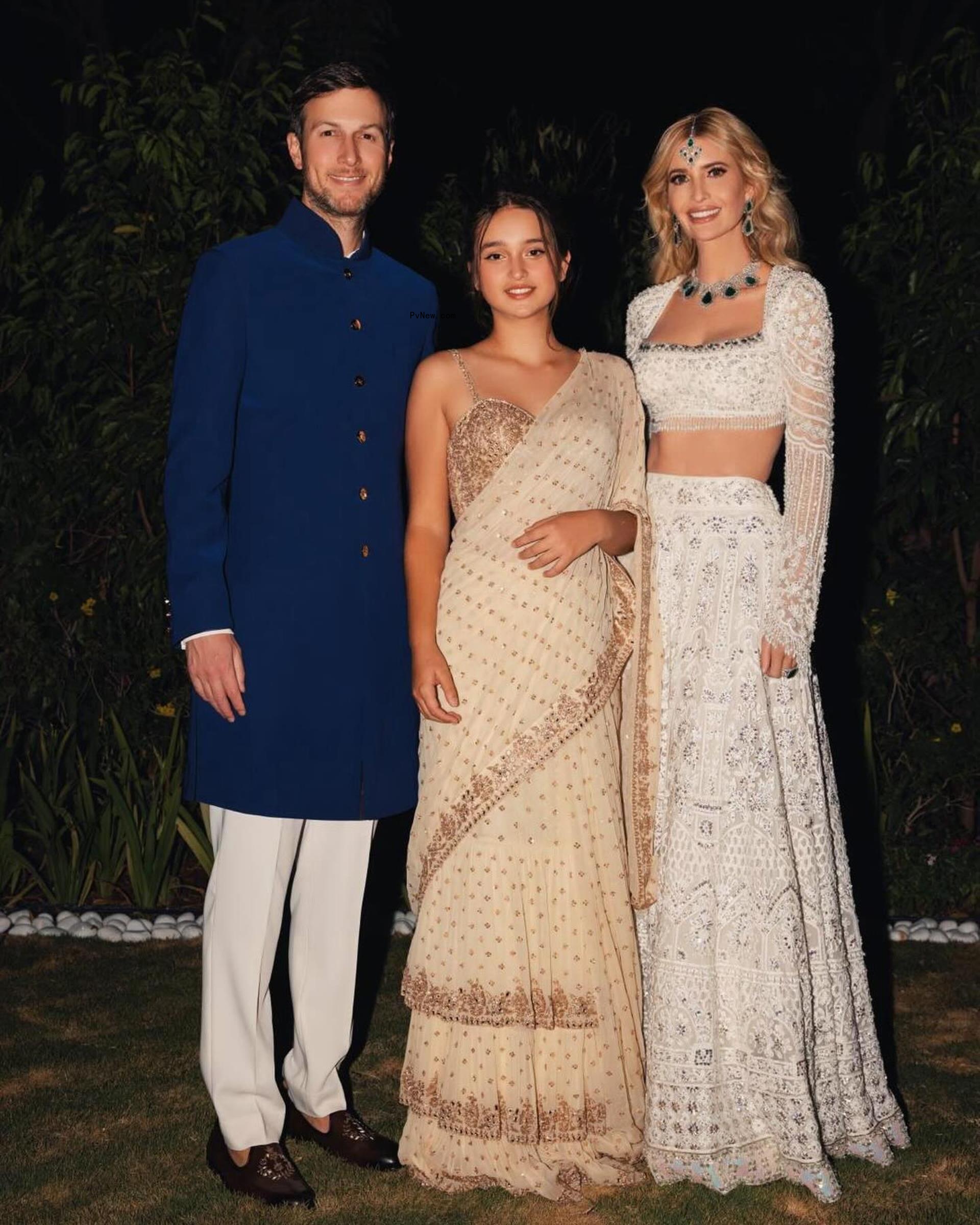 Ivanka Trump poses with Arabella Kushner and Jared Kushner.