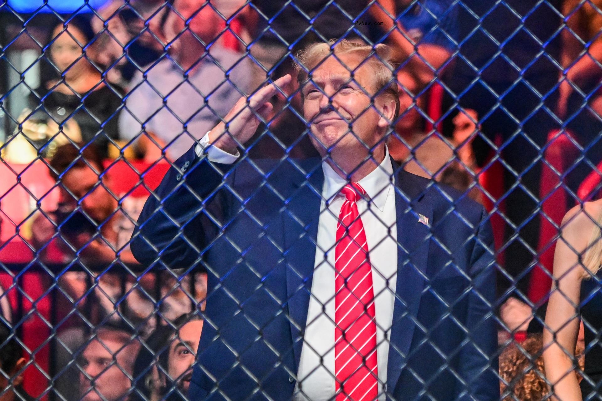 Do<i></i>nald Trump at UFC 299.