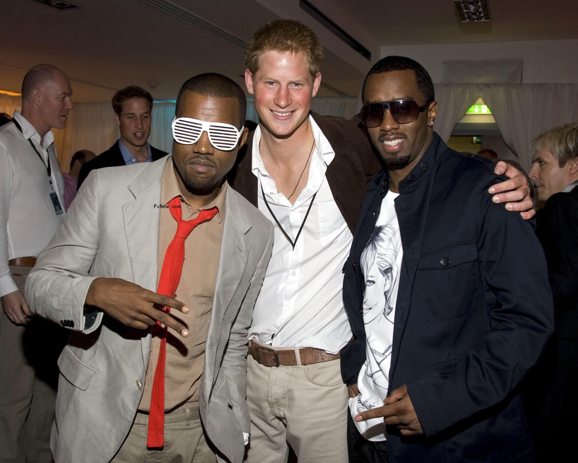 Kanye West, Prince Harry and Sean