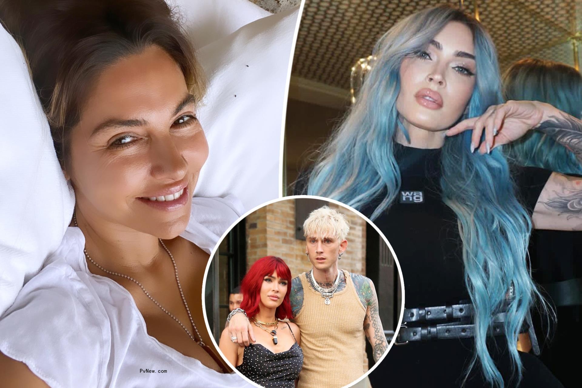 Vanessa Marcil, split with Megan Fox, as well as a Machine Gun Kelly inset