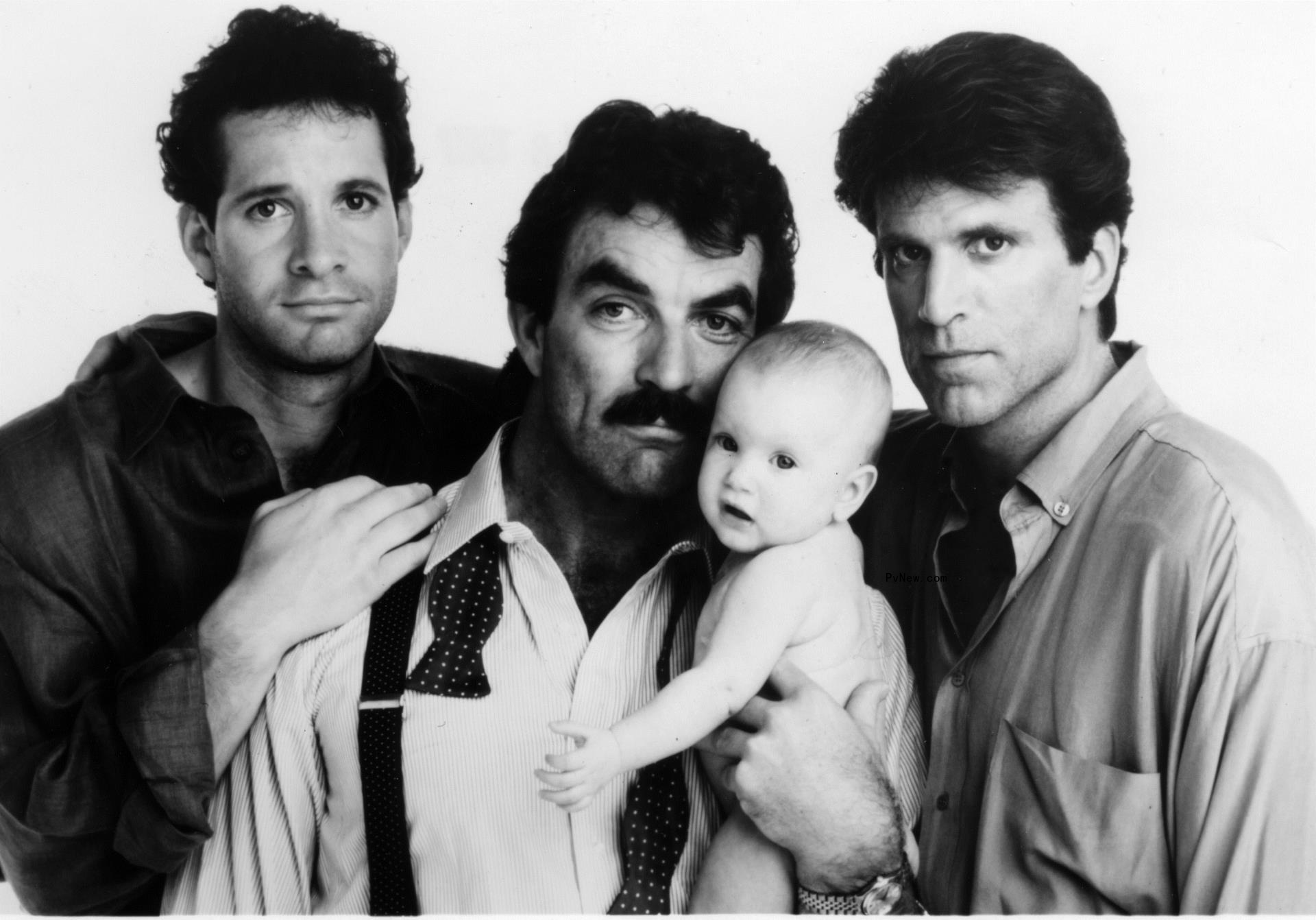 Steve Guttenberg, Tom Selleck and Ted Danson in