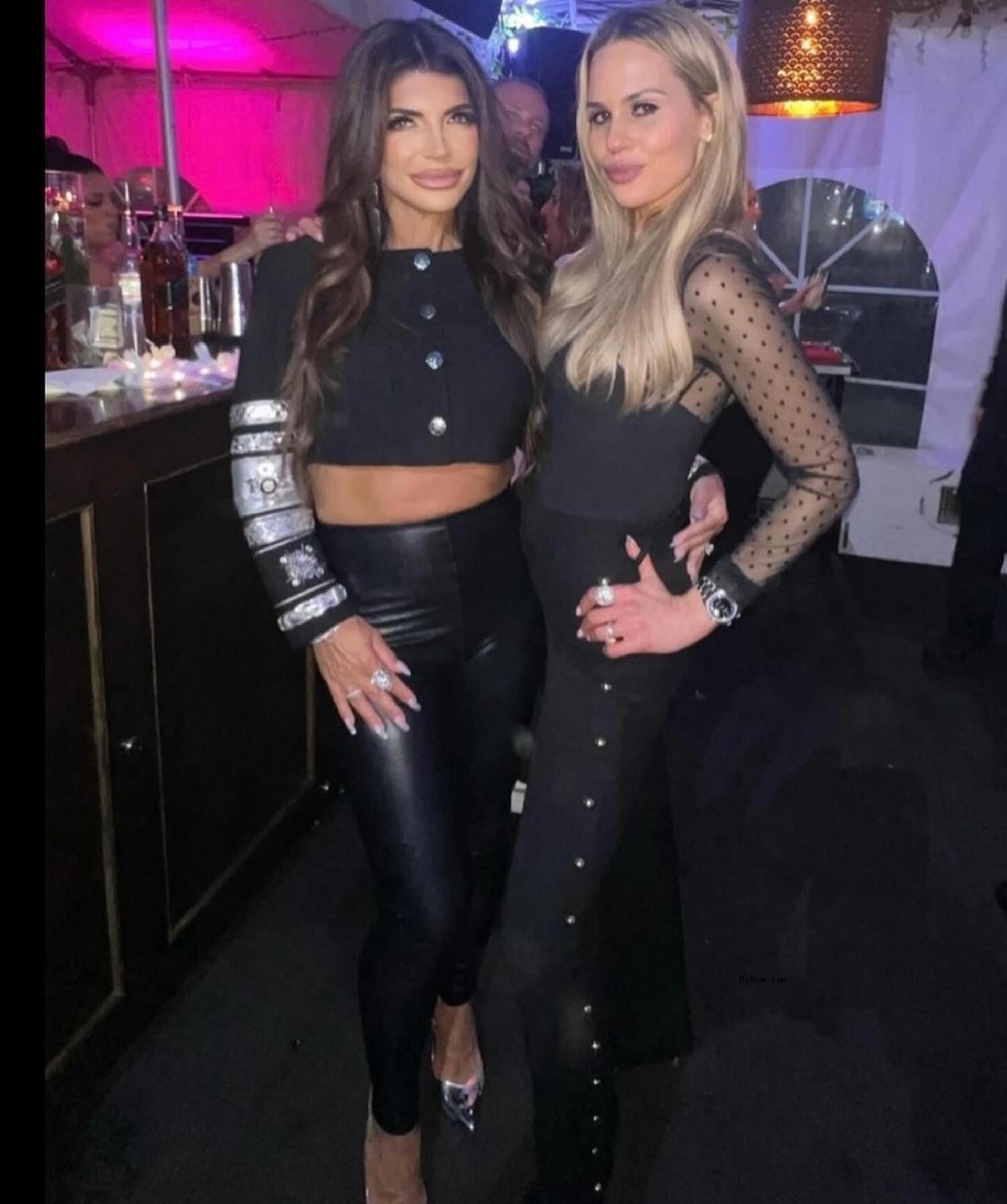 Teresa Giudice and Jackie Goldschneider at a club.