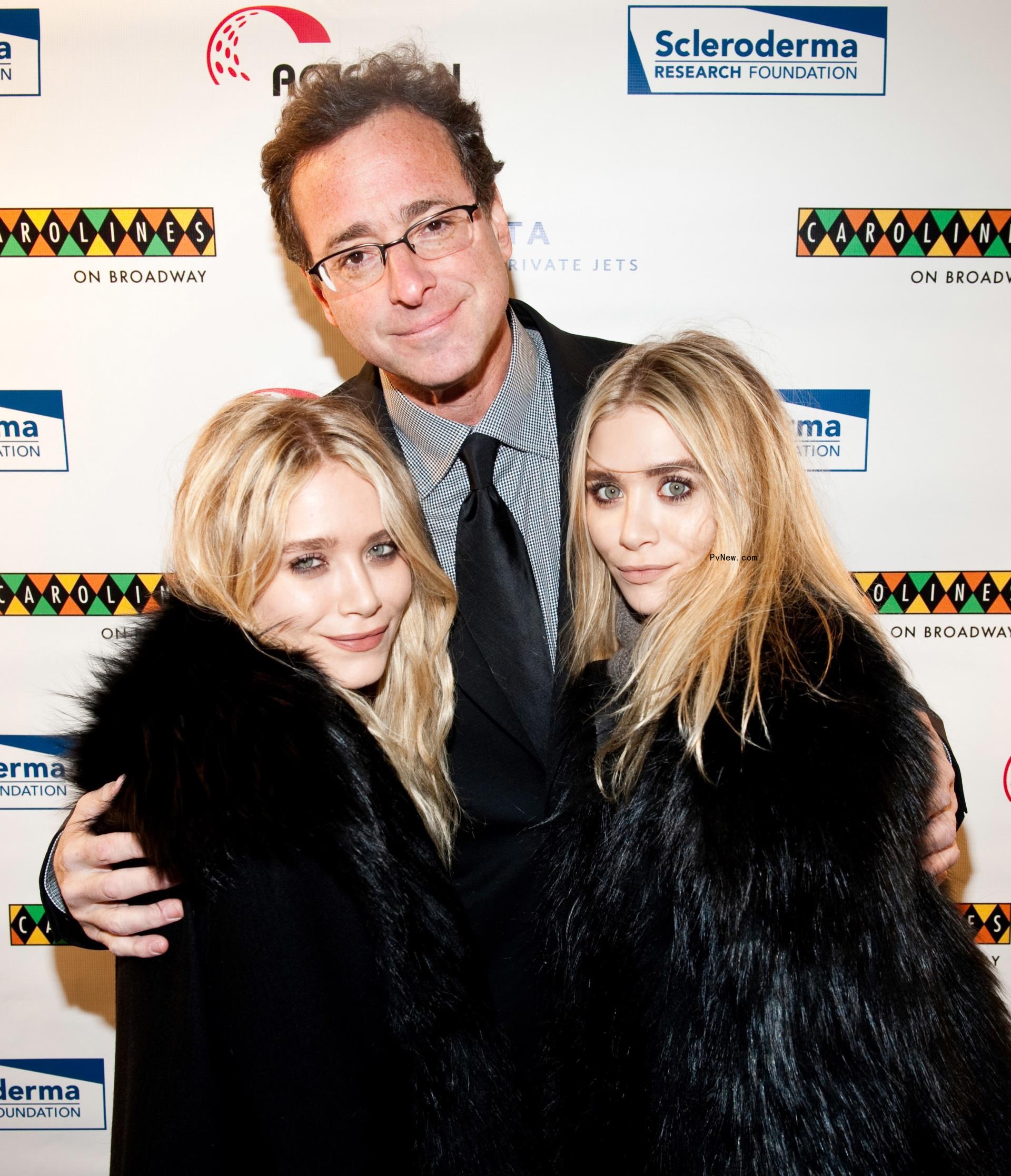 Mary-Kate Olsen, Bob Saget and Ashley Olsen in 2010