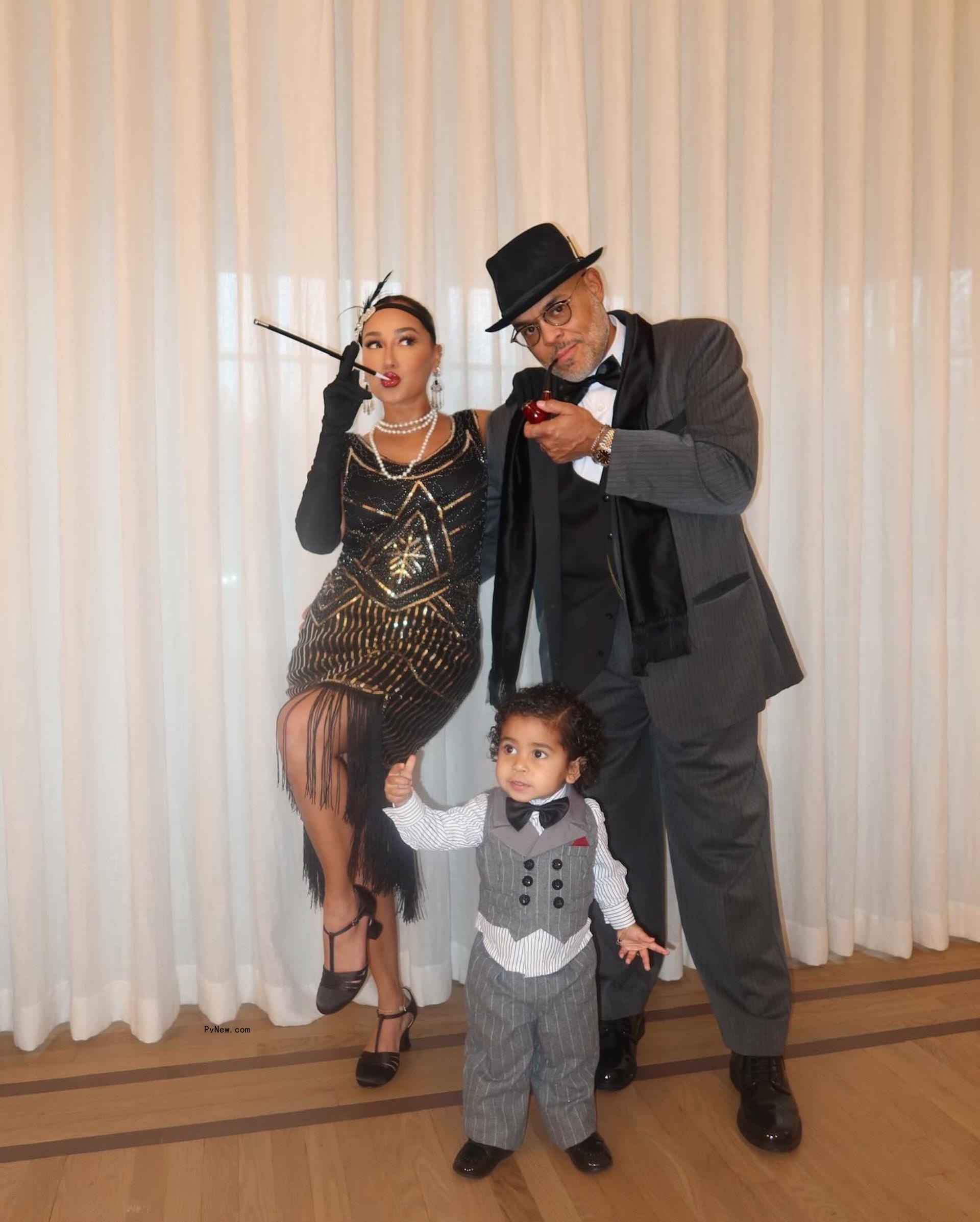 Adrienne Bailon, Israel Houghton and son