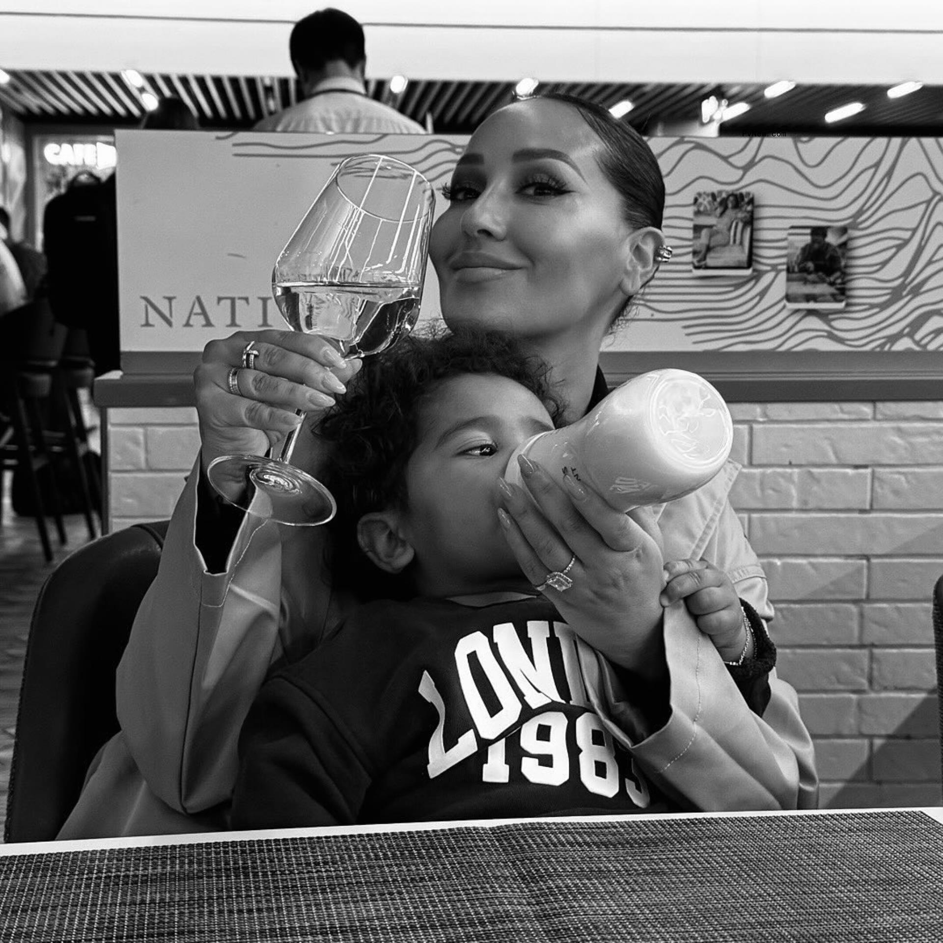 Adrienne Bailon and son Ever